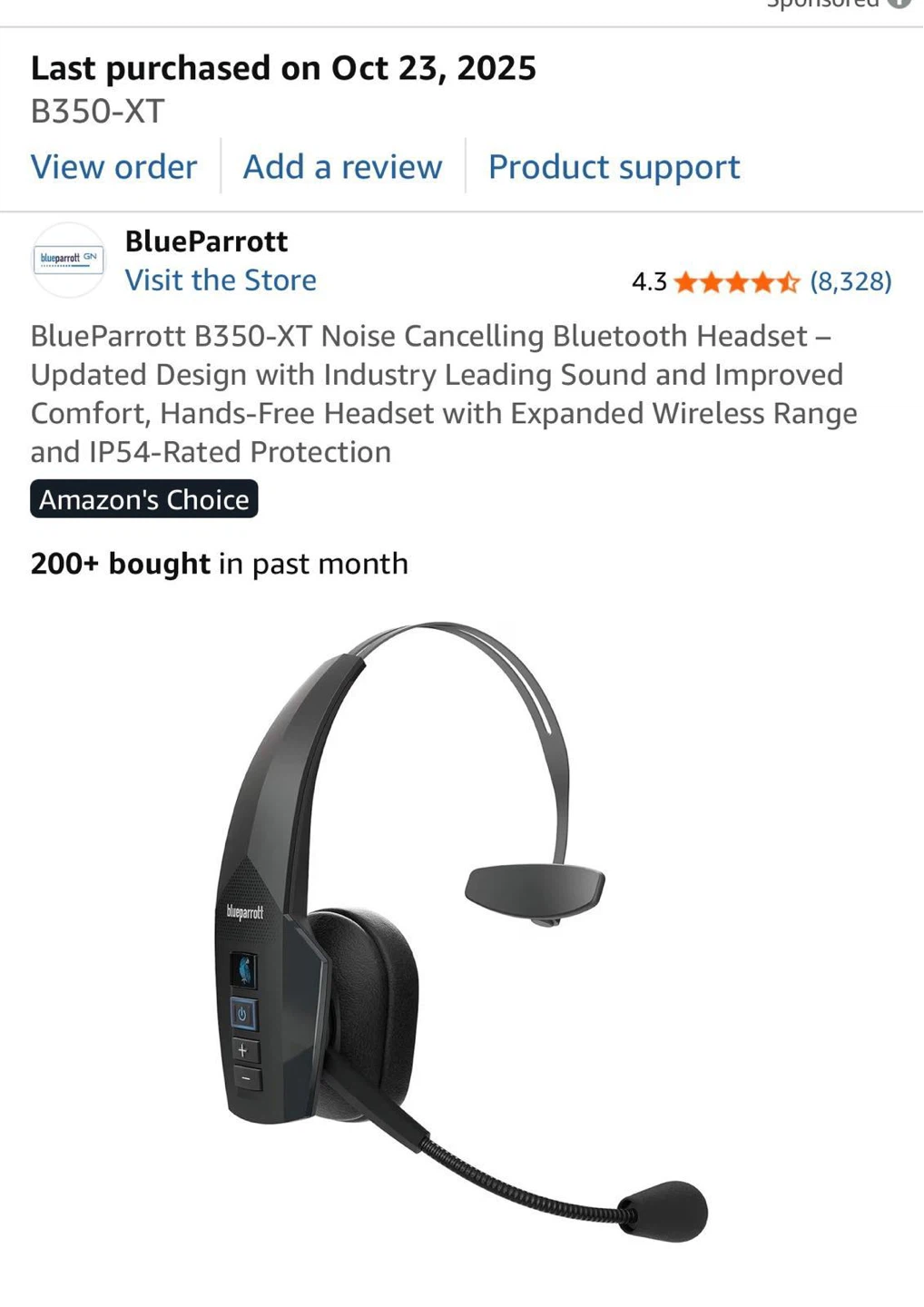 BlueParrott B350-XT Noise Cancelling Bluetooth Headset - photo 3