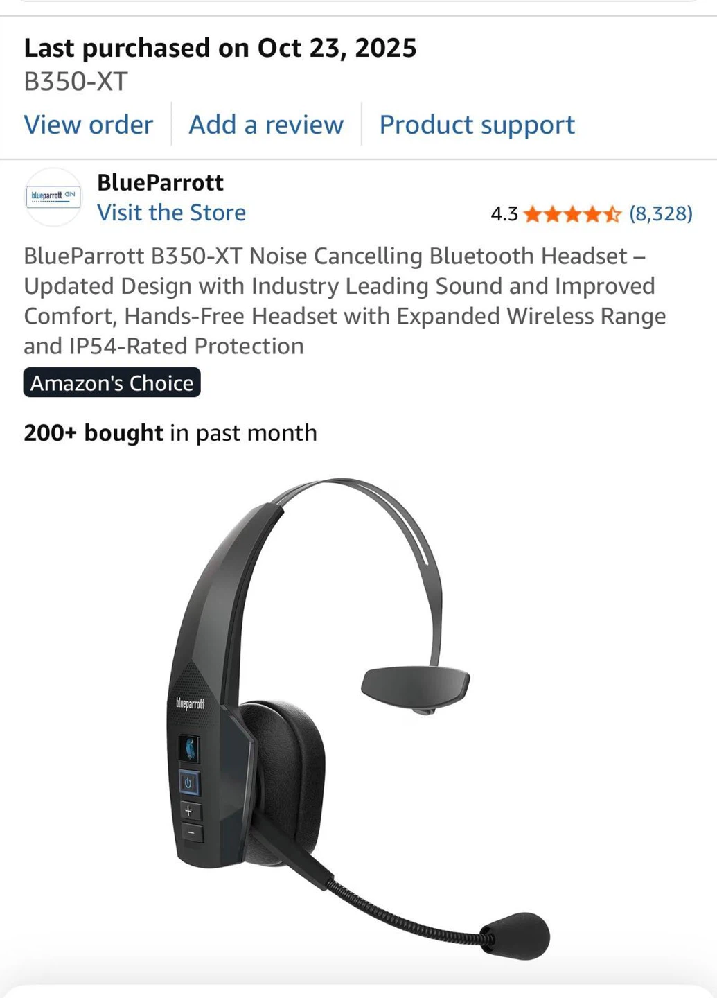 BlueParrott B350-XT Noise Cancelling Bluetooth Headset - photo 5