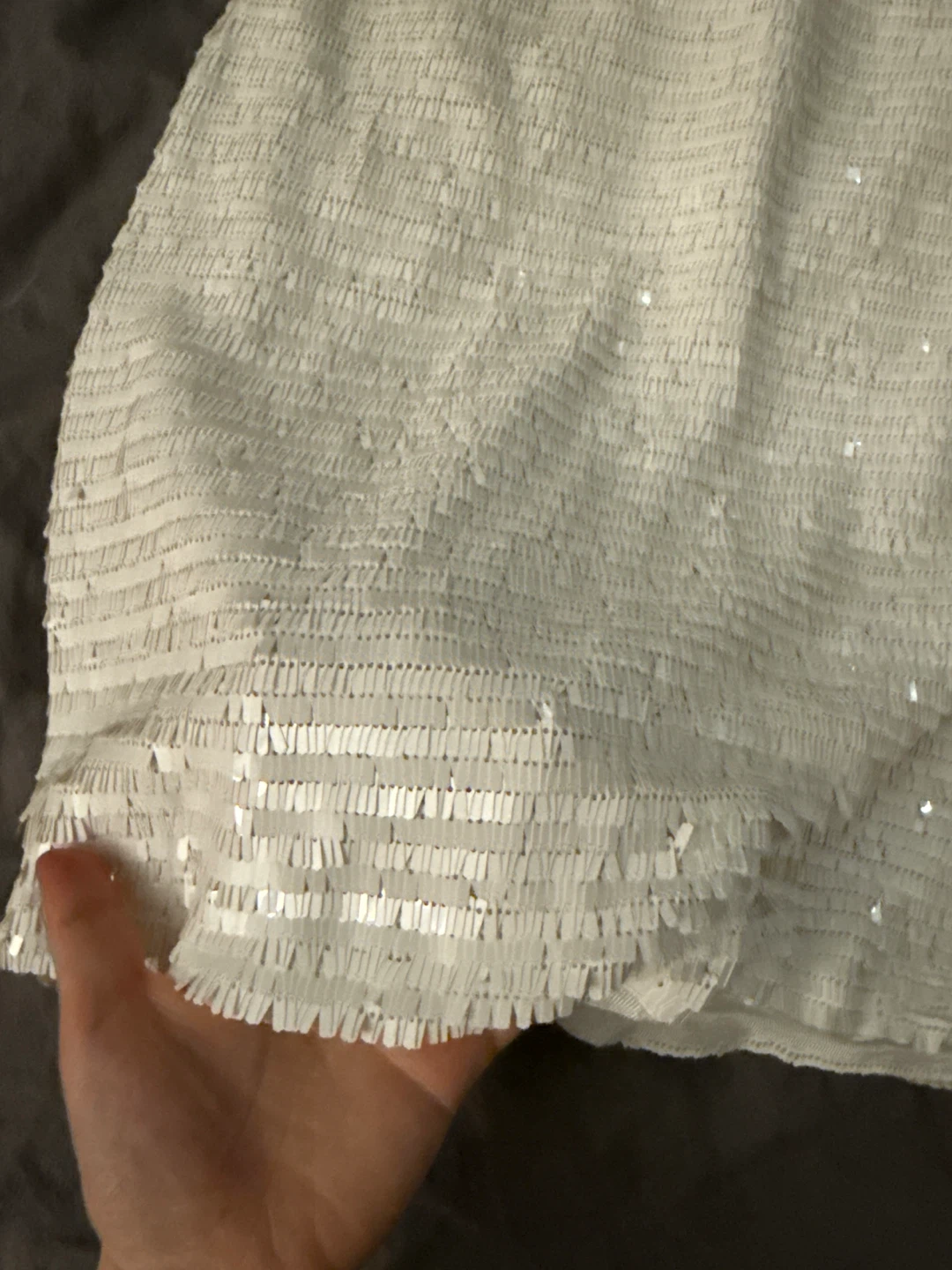 White Sequin Mini Skirt - photo 2