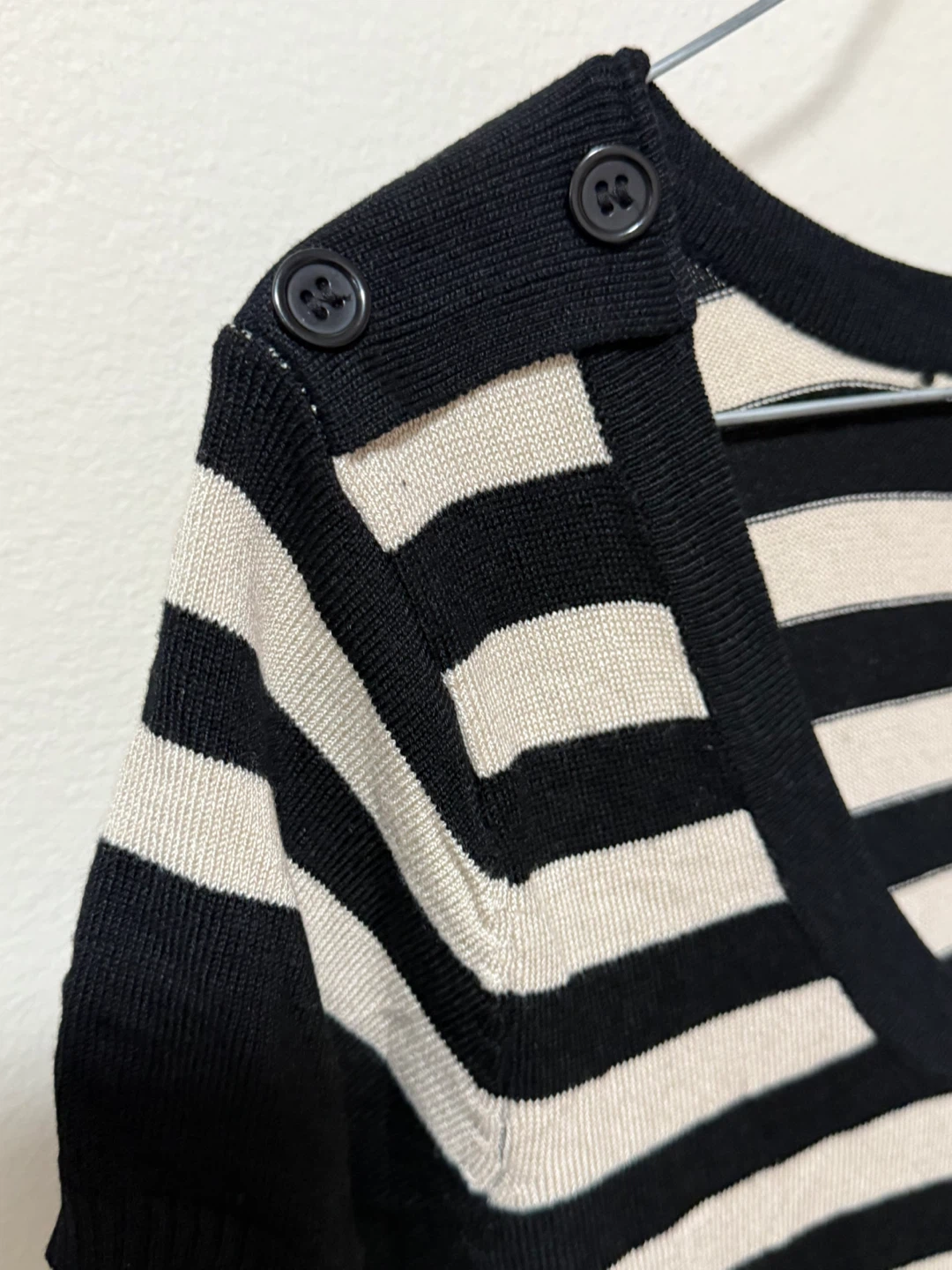 Apt. 9 Striped Knit Top - Black, White & Red - photo 4