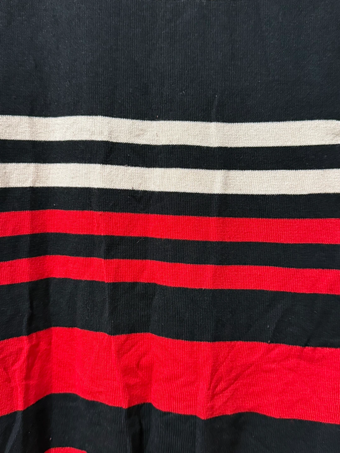 Apt. 9 Striped Knit Top - Black, White & Red - photo 3