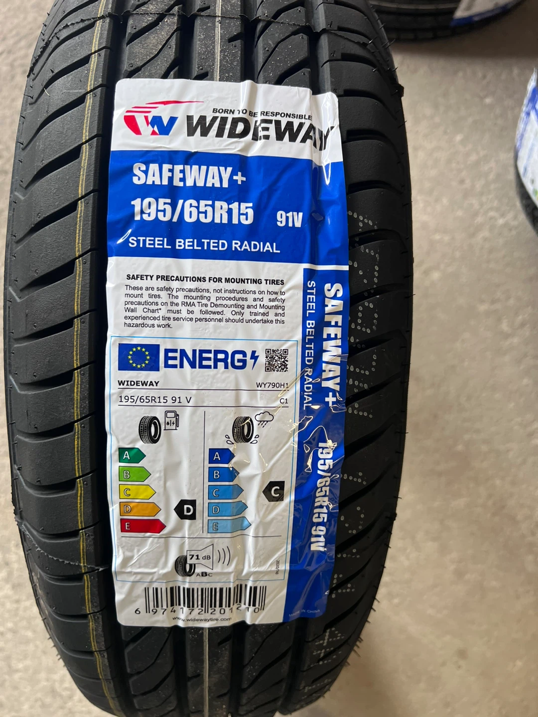 Wideway Safeway+ 195/65R15 91V Steel Belted Radial Tire