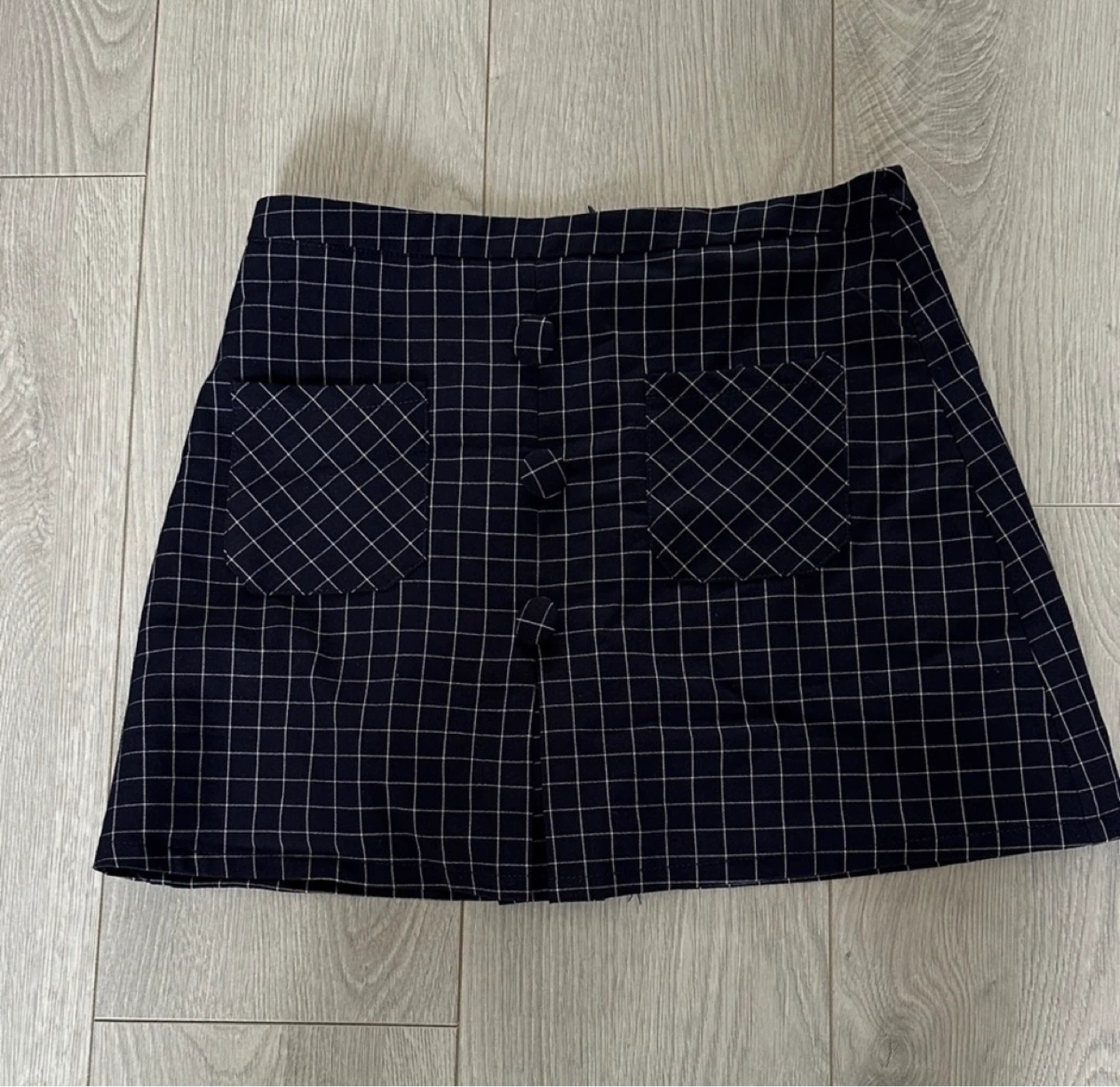 Navy Checkered Skort