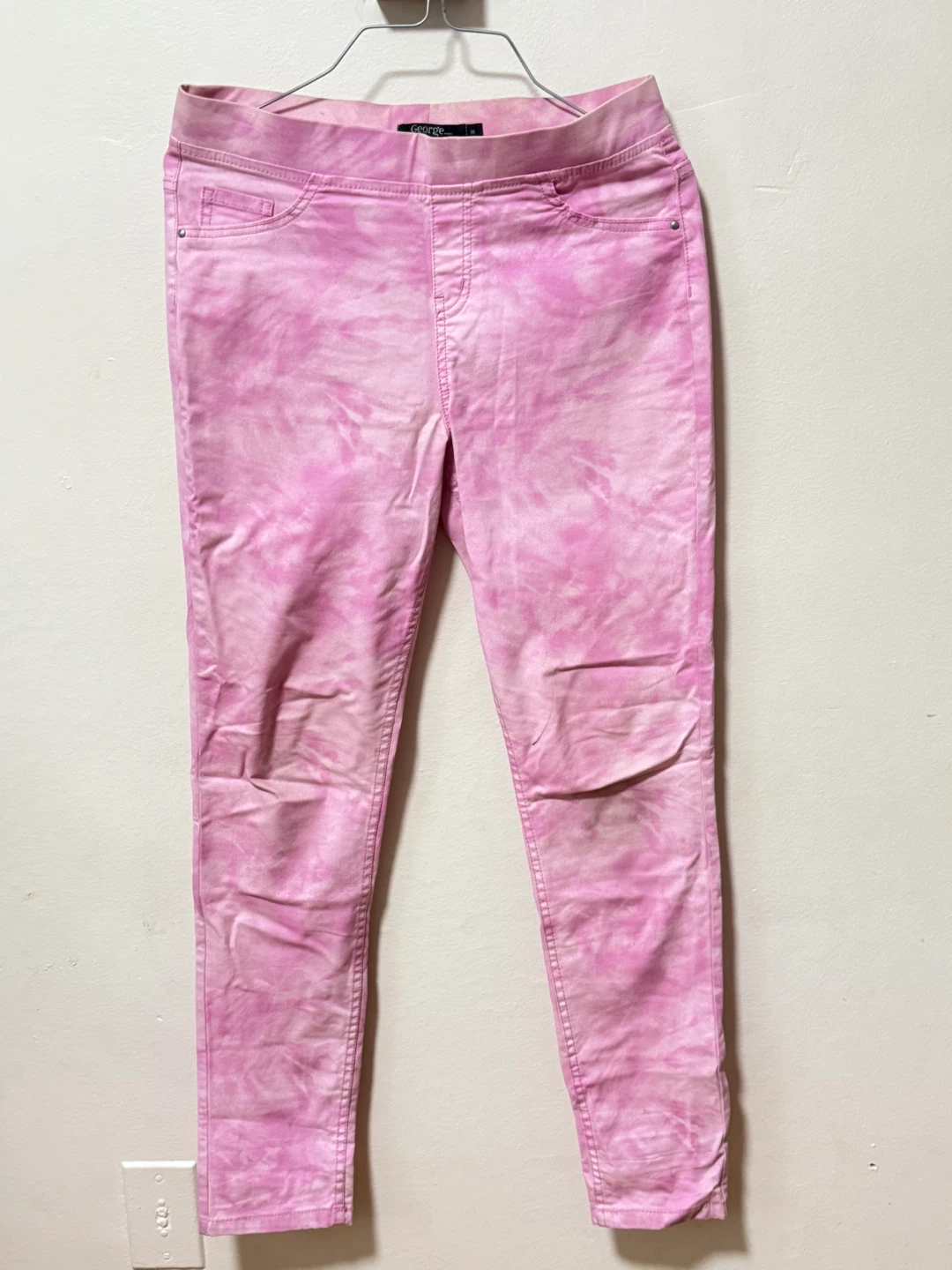 George Pink Tie-Dye Leggings Size 16