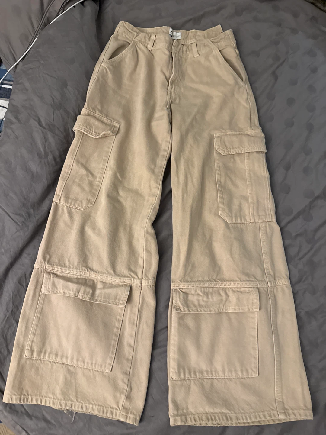 ZARA Beige Cargo Pants