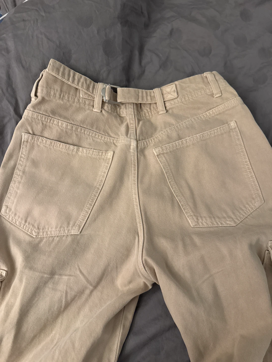 ZARA Beige Cargo Pants - photo 4