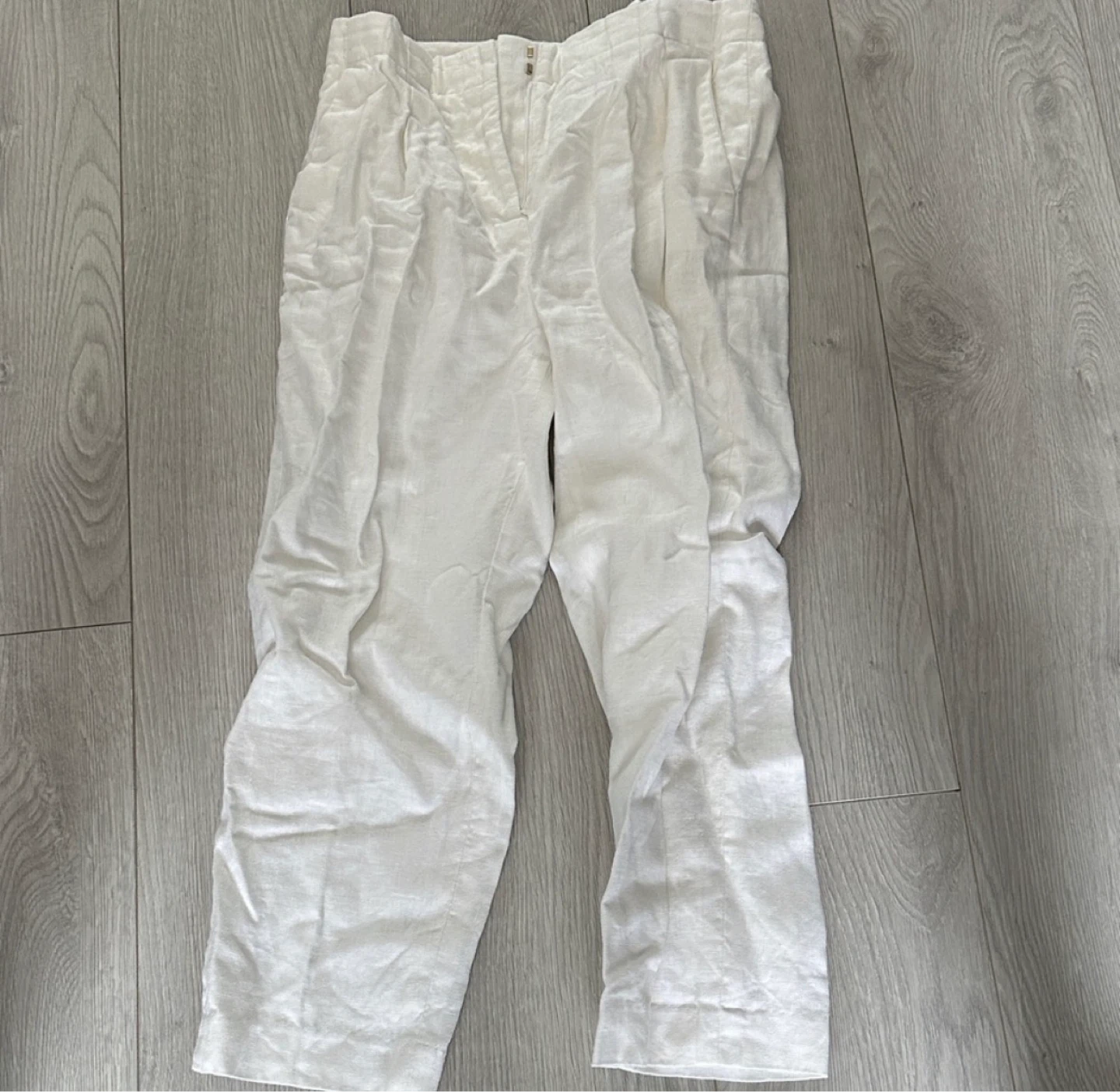 Michael Kors White Linen Blend Pants Size 0