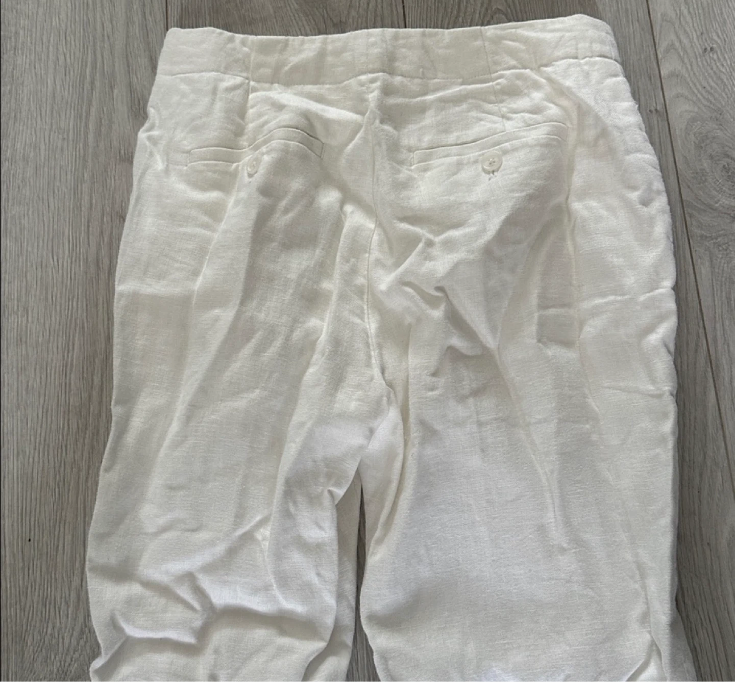 Michael Kors White Linen Blend Pants Size 0 - photo 3