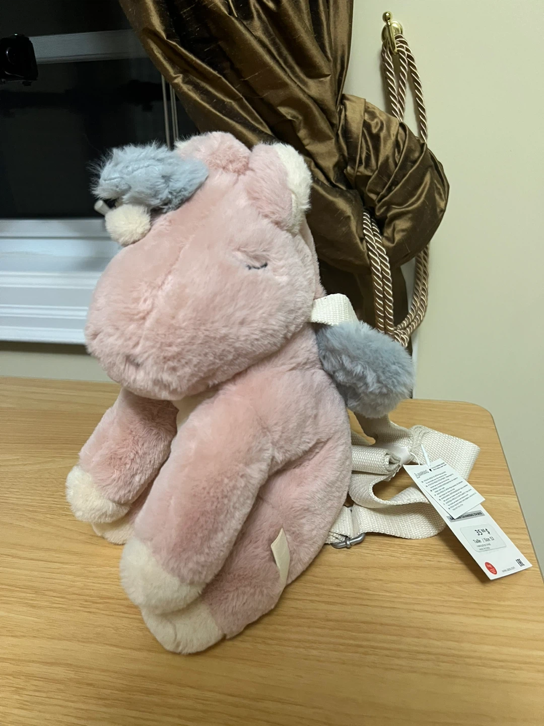 Zara Pink Plush Unicorn Backpack - photo 2