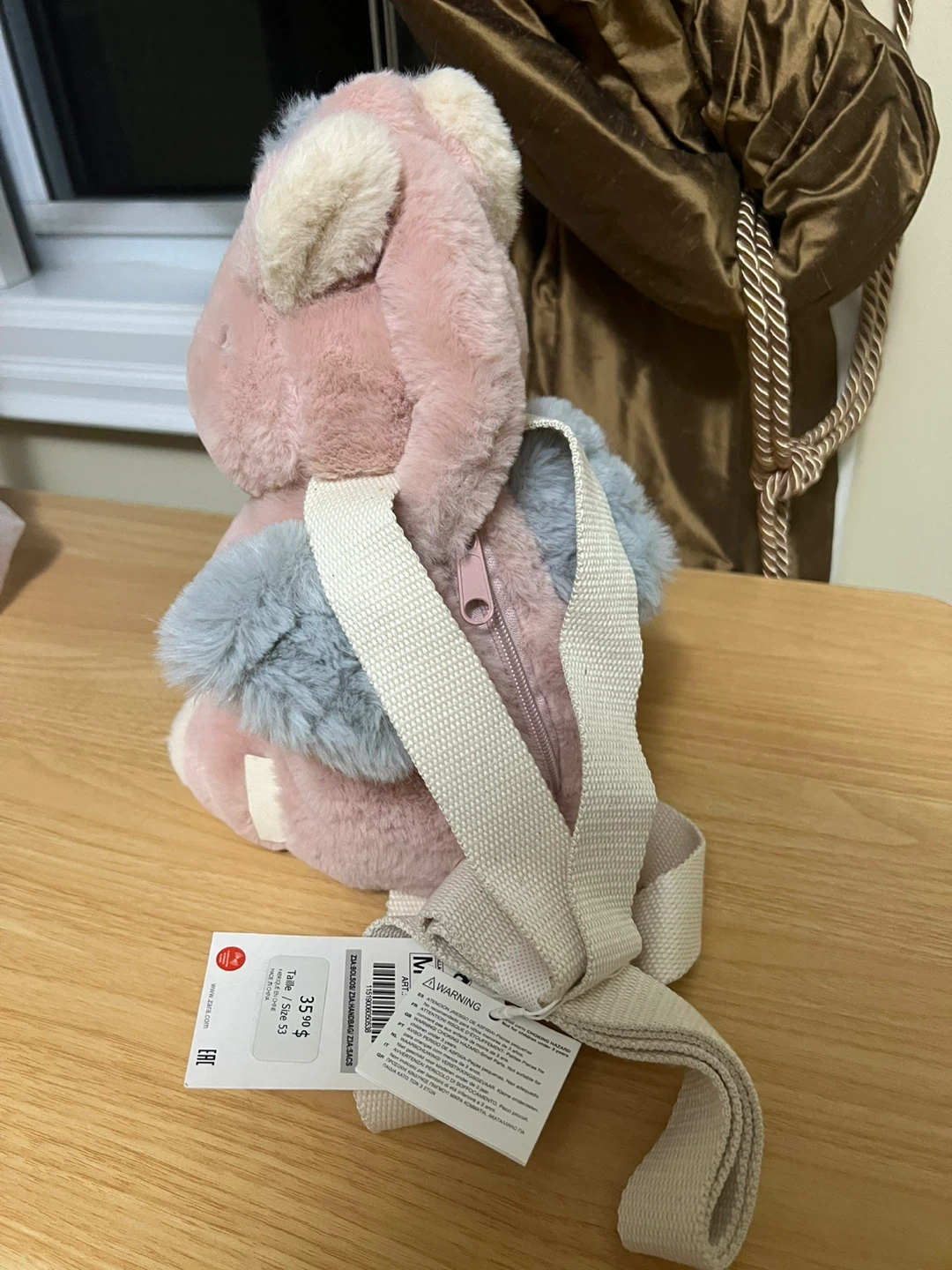 Zara Pink Plush Unicorn Backpack - photo 3