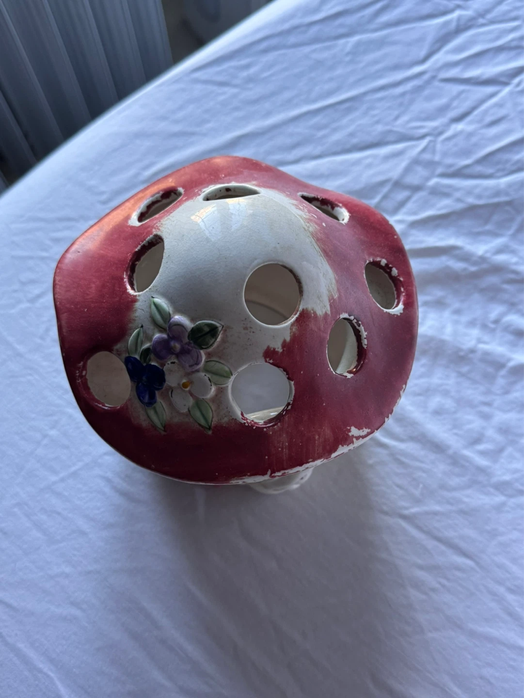 Ceramic Mushroom House with Bunnies