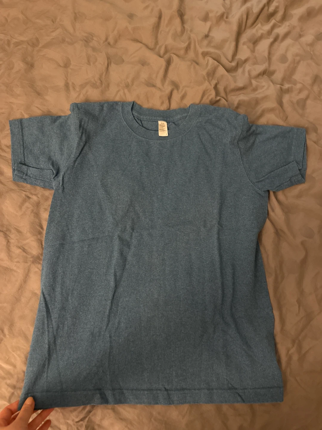 100% Cotton Blue Short Sleeve T-Shirt