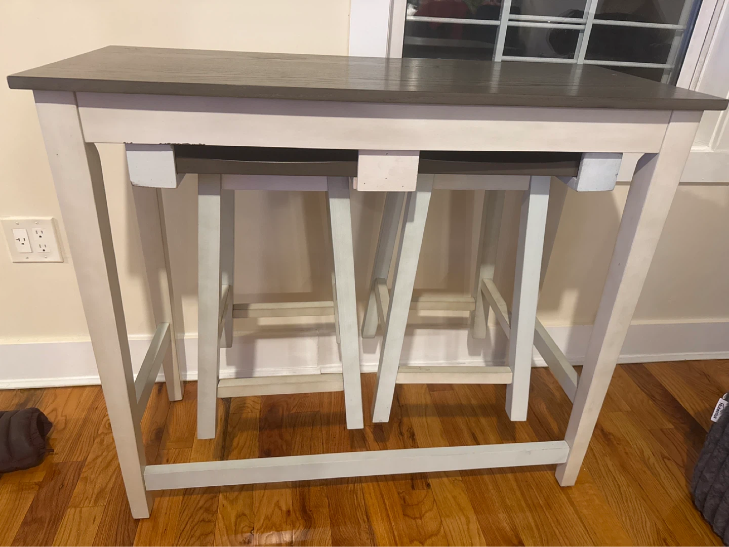 Counter Height Dining Table Set with 2 Stools - photo 3