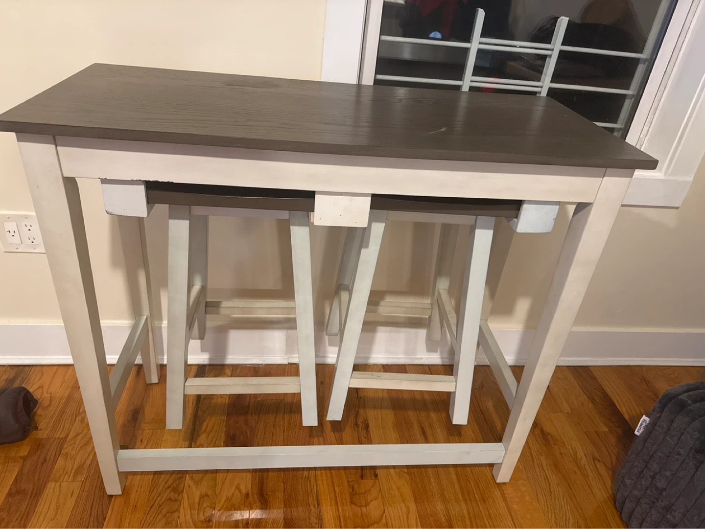 Counter Height Dining Table Set with 2 Stools - photo 2