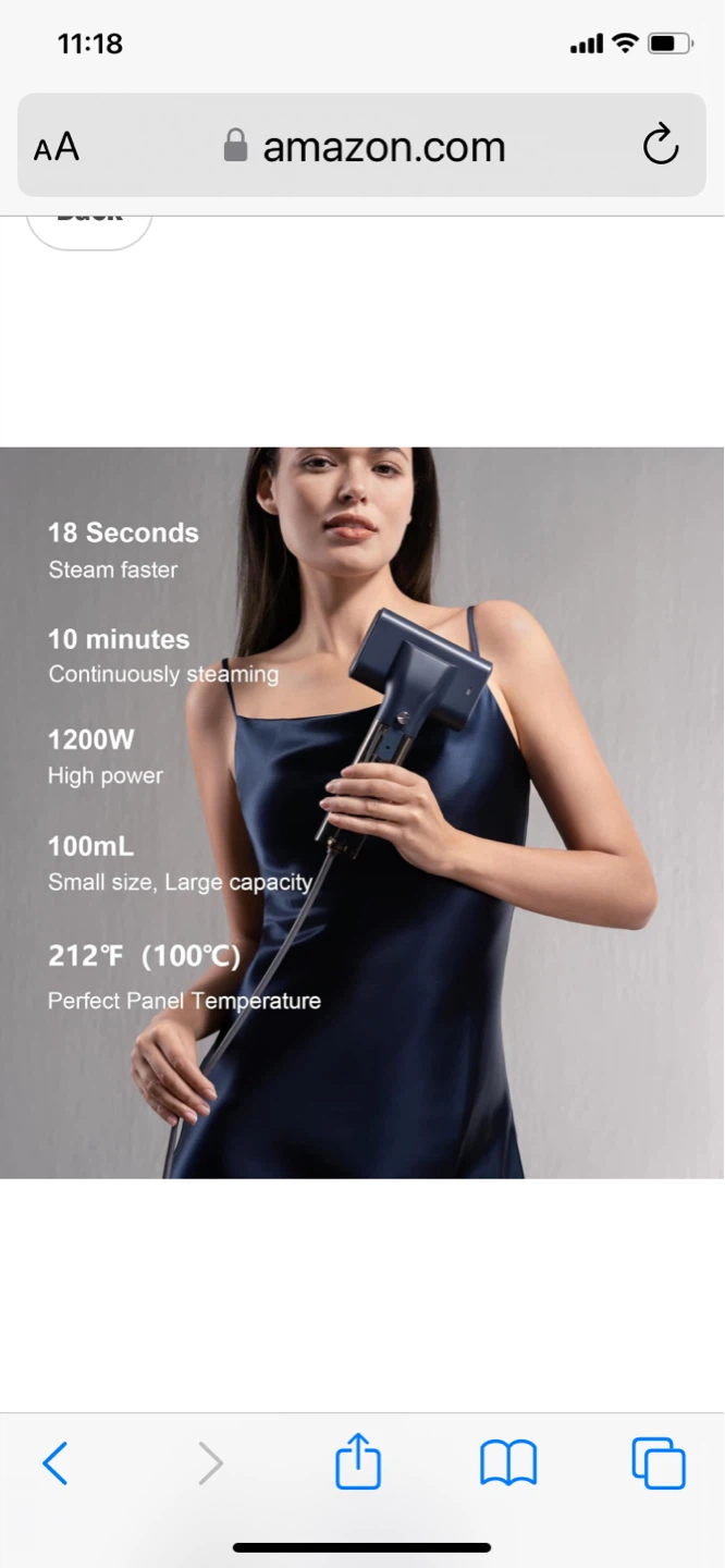 NXUOO G10 Handheld Garment Steamer, 1200W, Navy Blue - photo 3