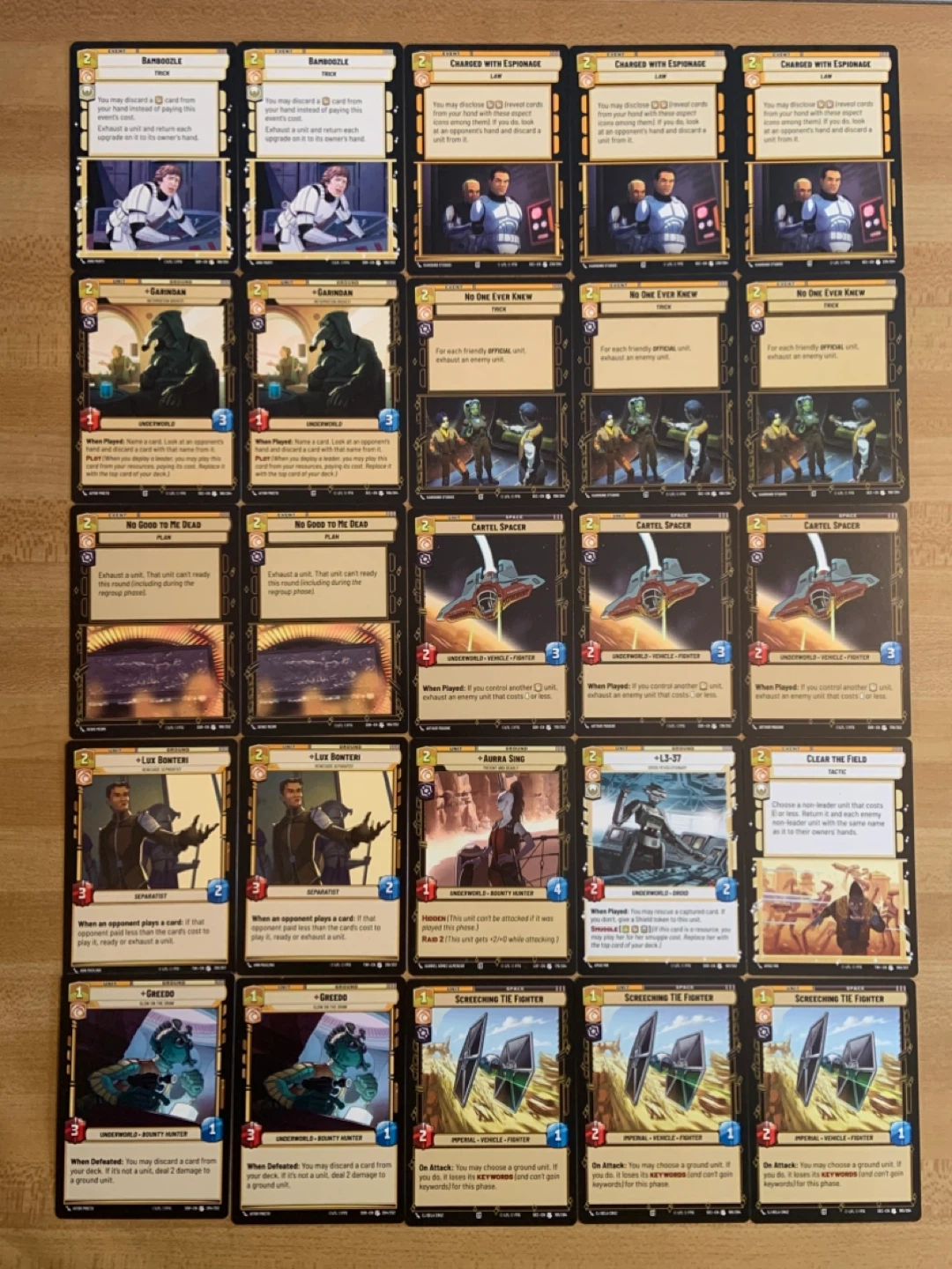 Star Wars Unlimited 47 Card Lot Uncommon Bundle