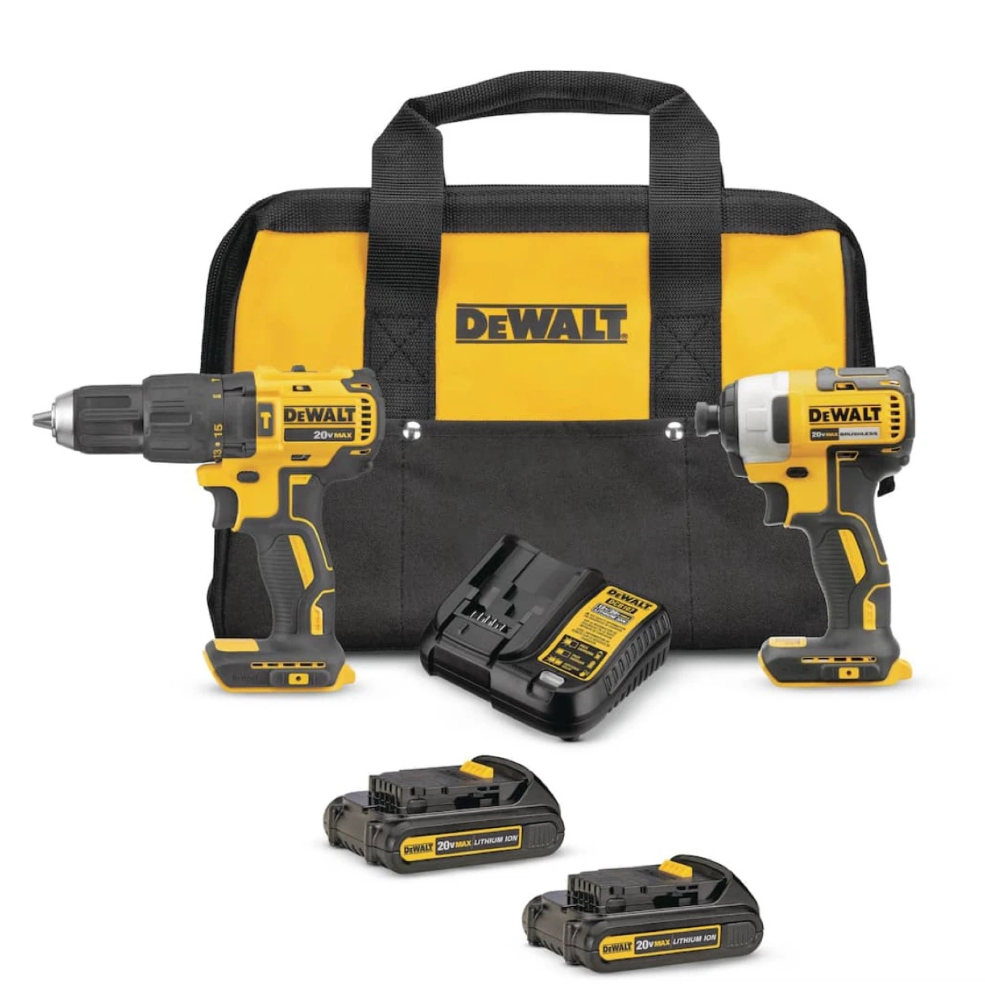 DEWALT Brushless Cordless Hammer Drill, Impact Driver Combo Kit - photo 4