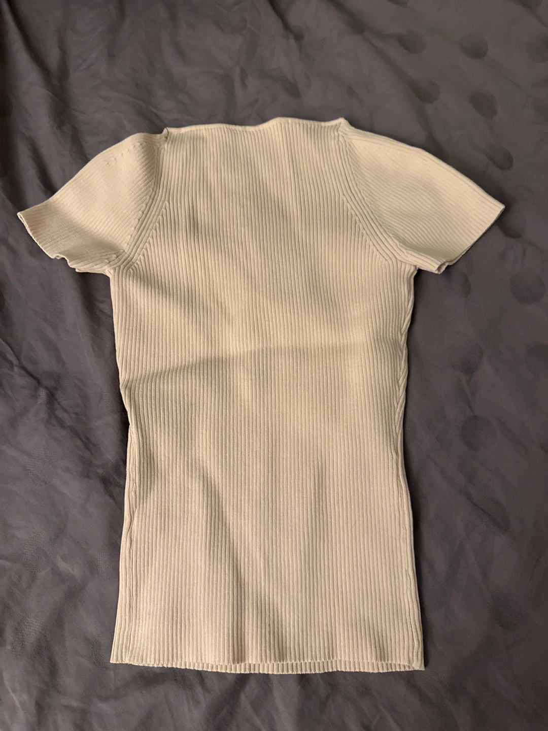Like new Cream Ribbed Knit Top - photo 3
