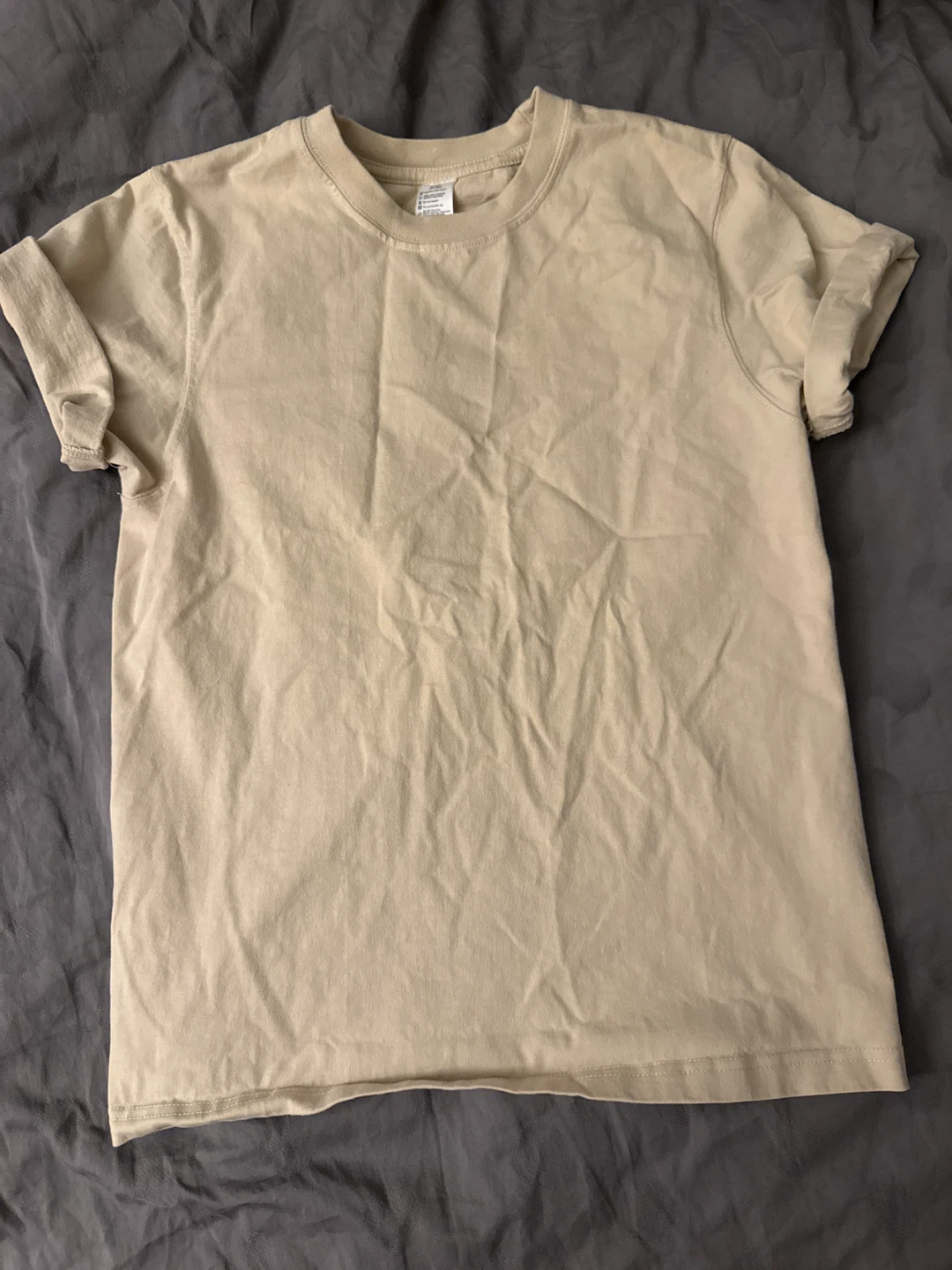 100% Cotton Light Tan T-Shirt