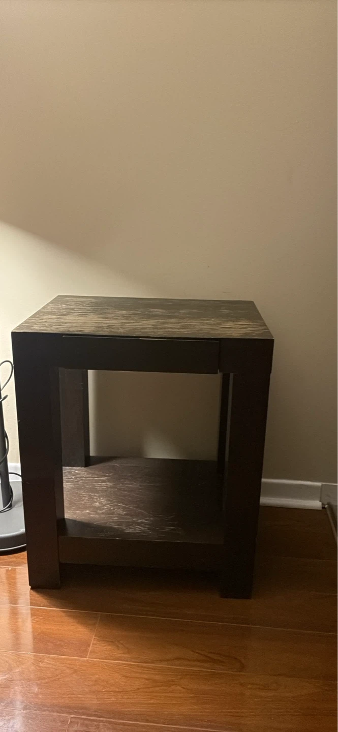 Dark Brown End/side Table with Drawer