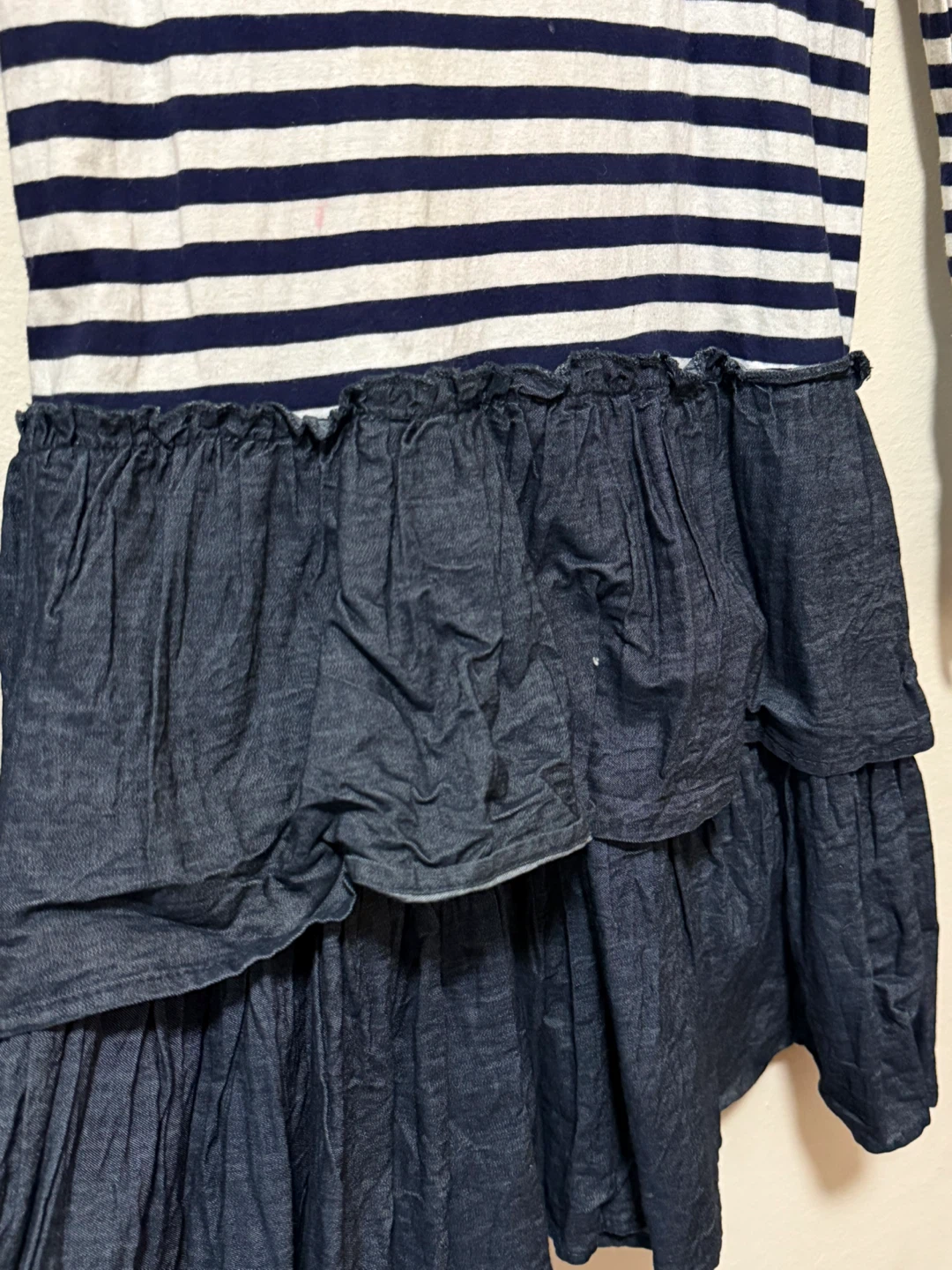 The Children’s Place: striped dress with denim ruffle skirt - photo 2