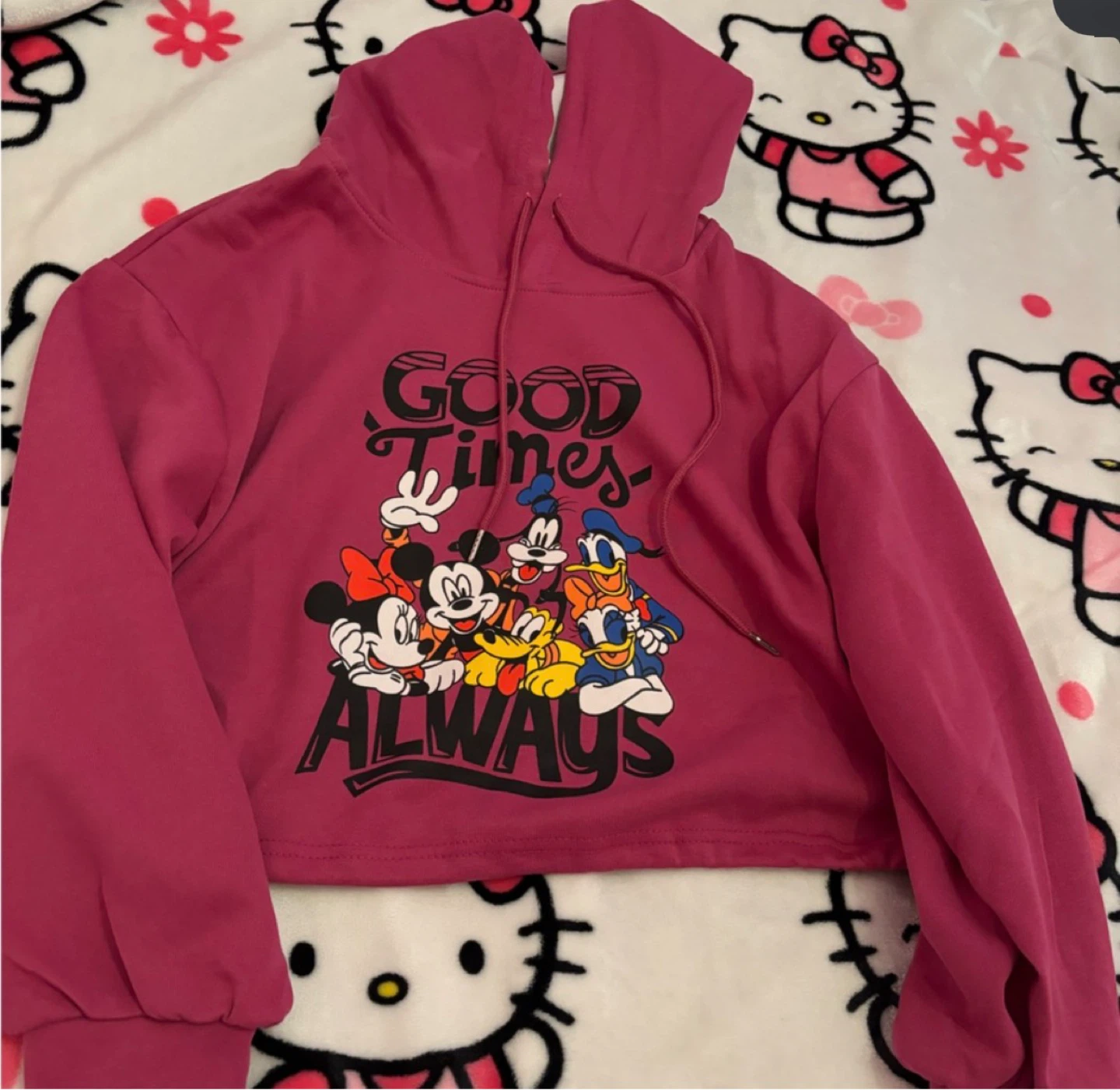 Disney Characters "Good Times Always" Cropped Hoodie - photo 2