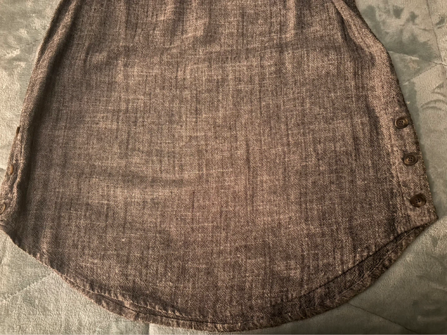 Black textured linen blend tank - photo 4