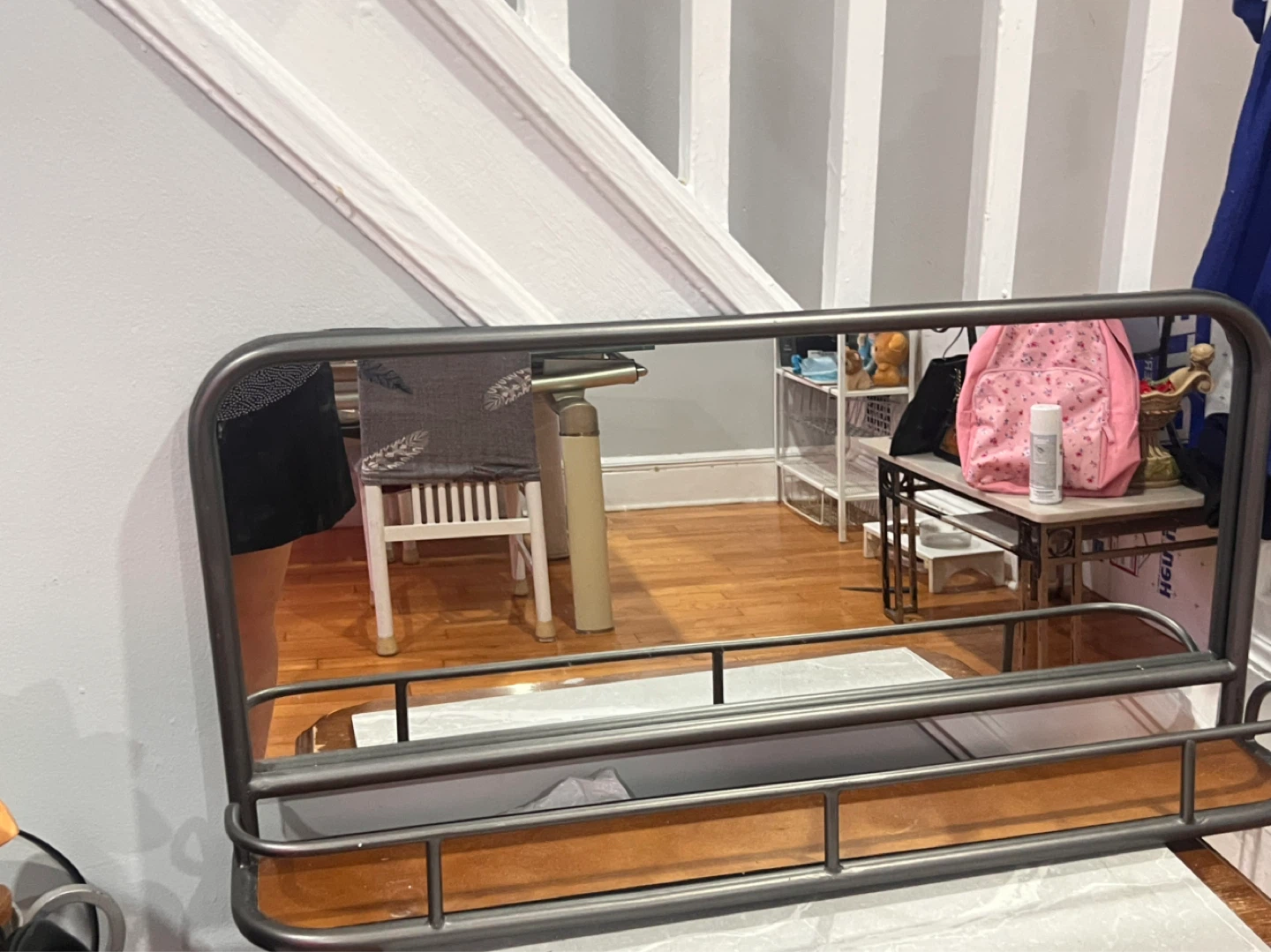 Metal Wall Mirror with Shelf