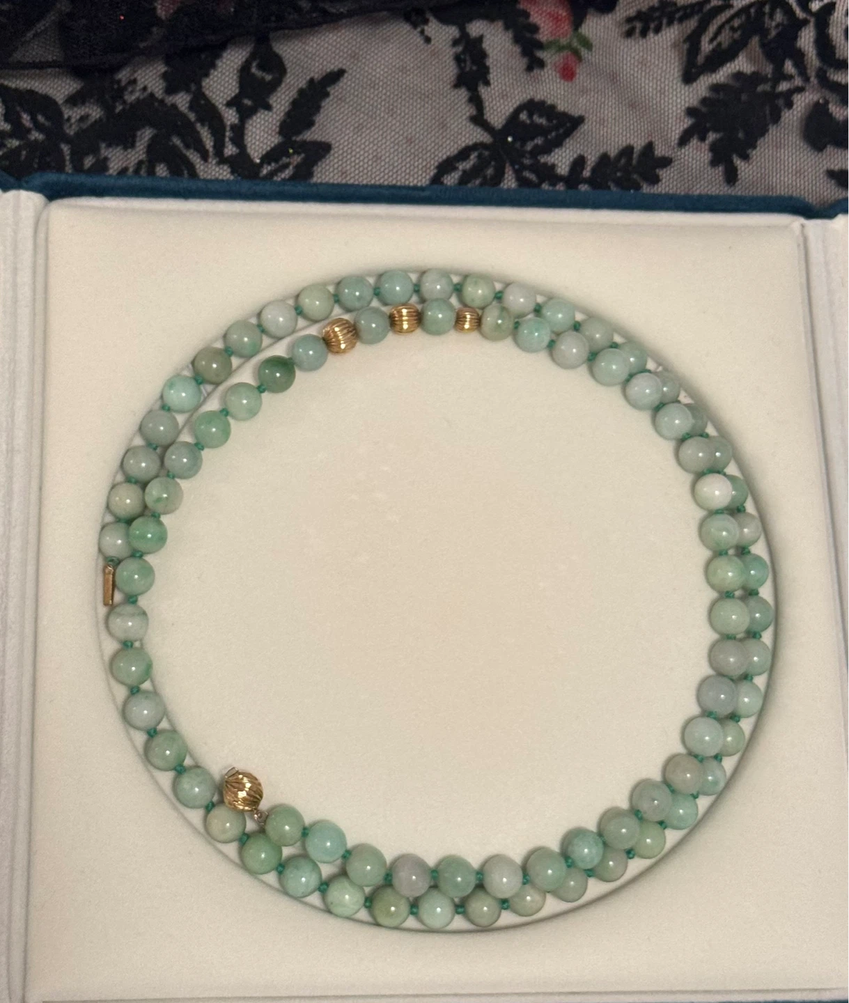 Jade and Gold 14K Beaded Necklace