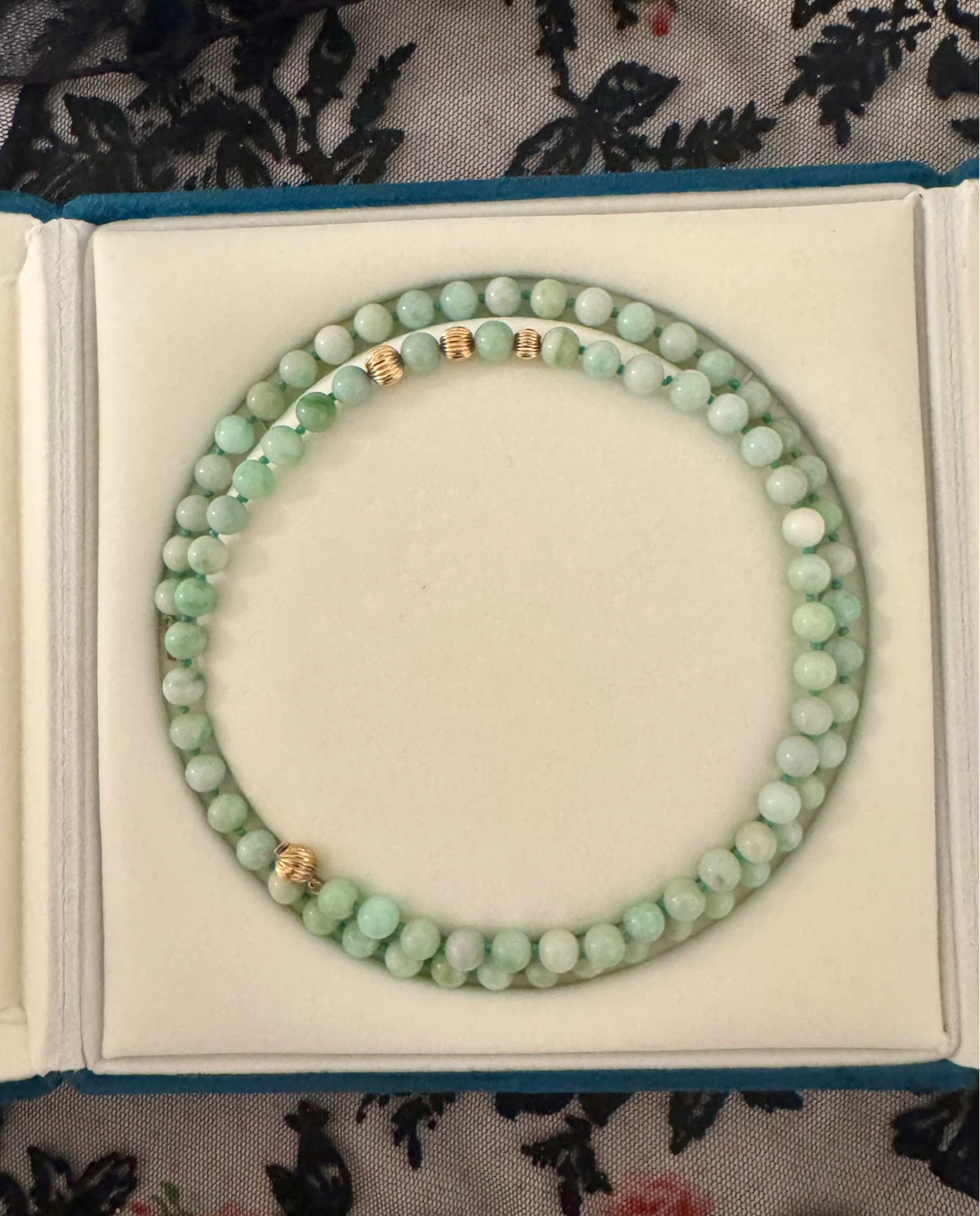 Jade and Gold 14K Beaded Necklace - photo 3