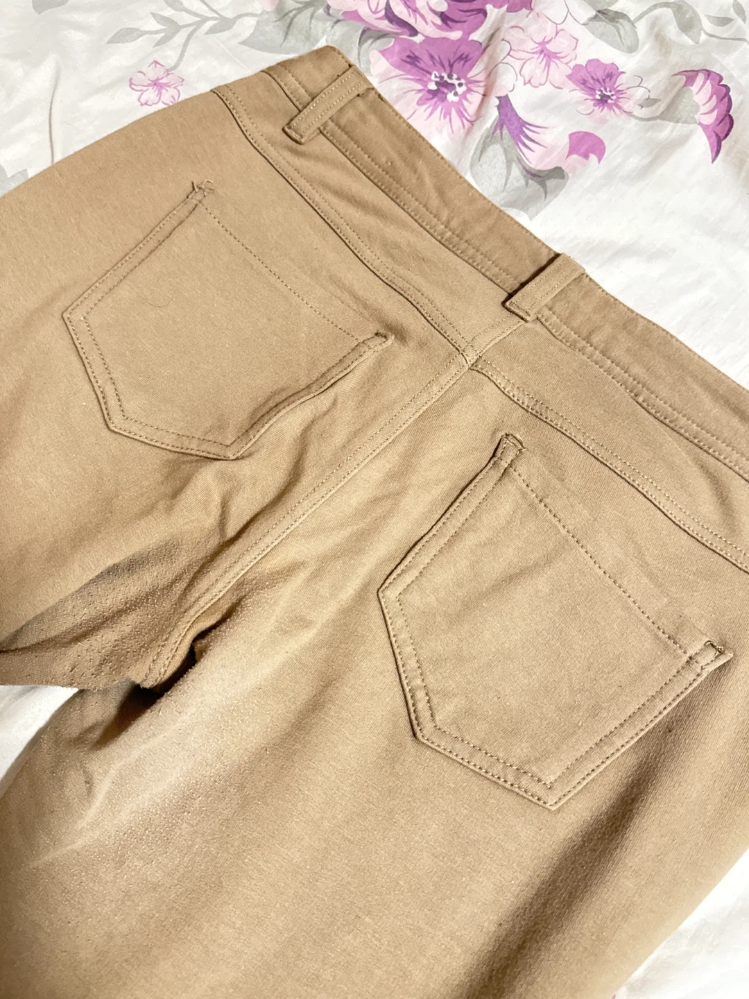 Tan/Beige colour: low rise skinny fit pants size L/G - photo 5