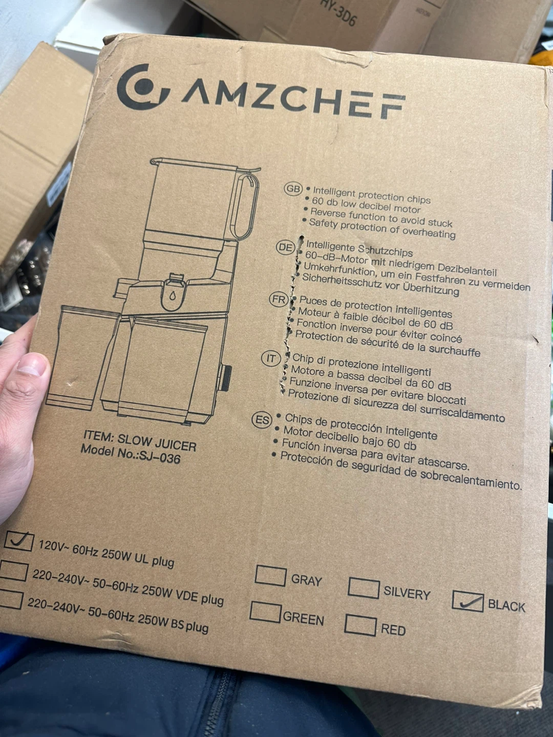 AMZCHEF Slow Juicer SJ-036 Black