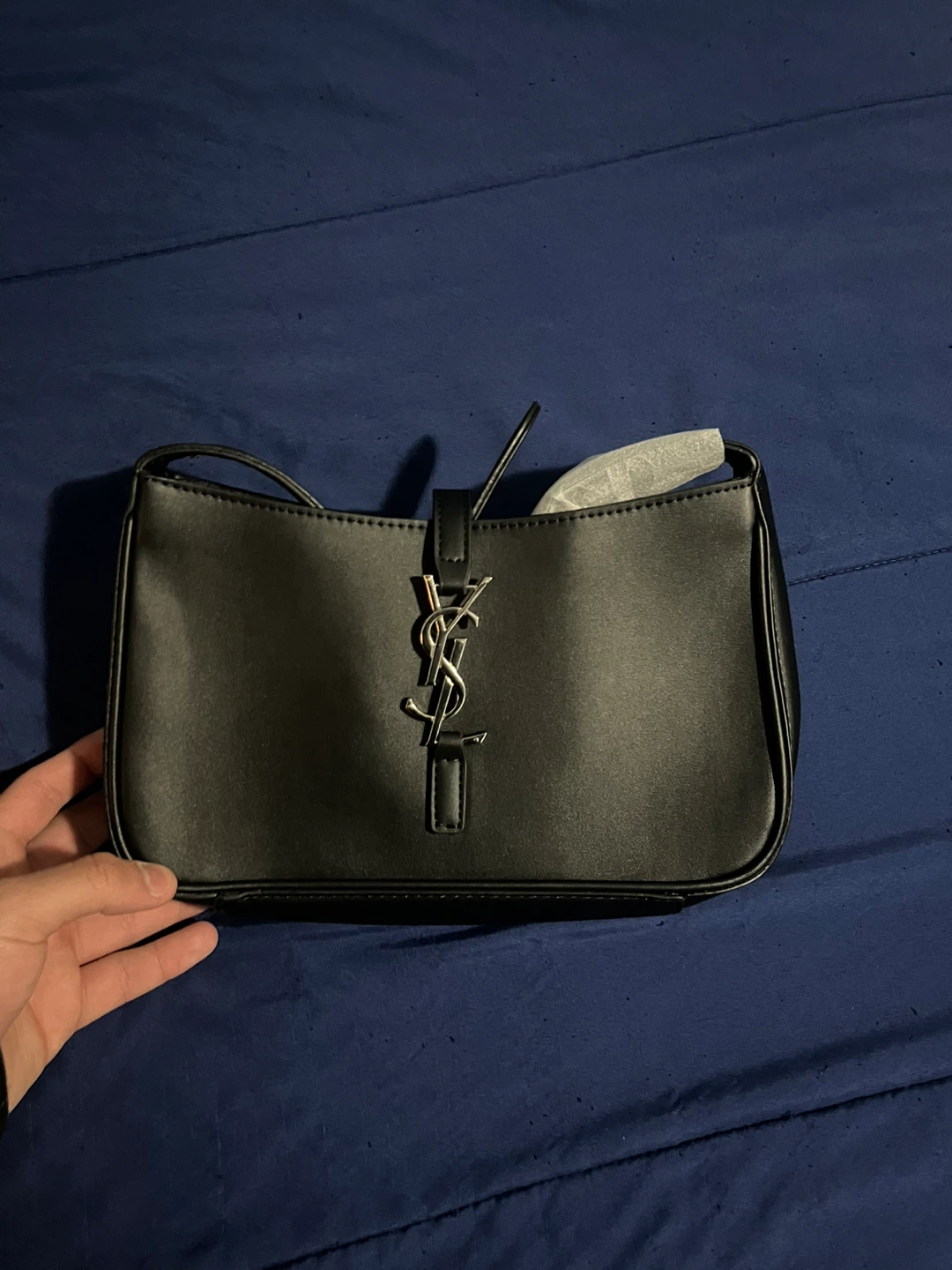 Saint Laurent Paris Black Leather Shoulder Bag - photo 2