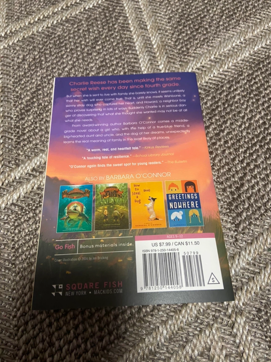 Wish by Barbara O'Connor Book - photo 2