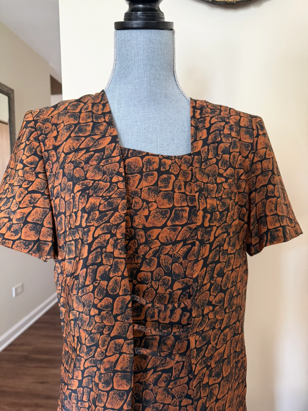 Danny & Nicole Women's Brown Snake Print Short Sleeve Dress - photo 2