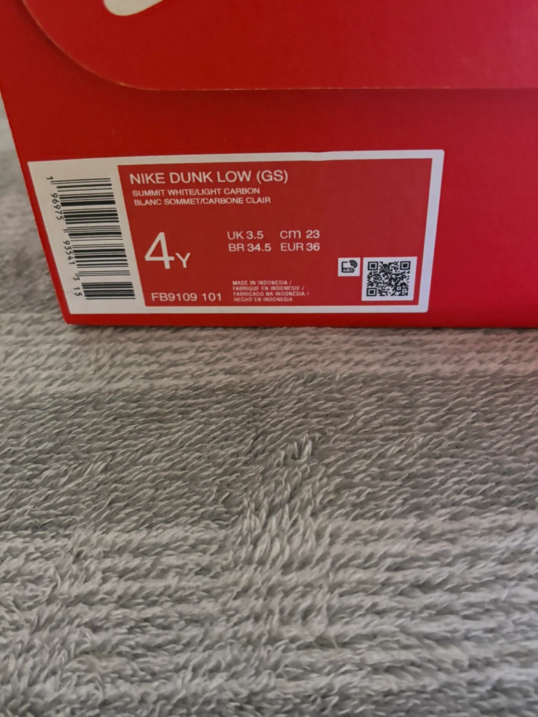 Nike Dunk Low (GS) Summit White/Light Carbon Sneakers - photo 2