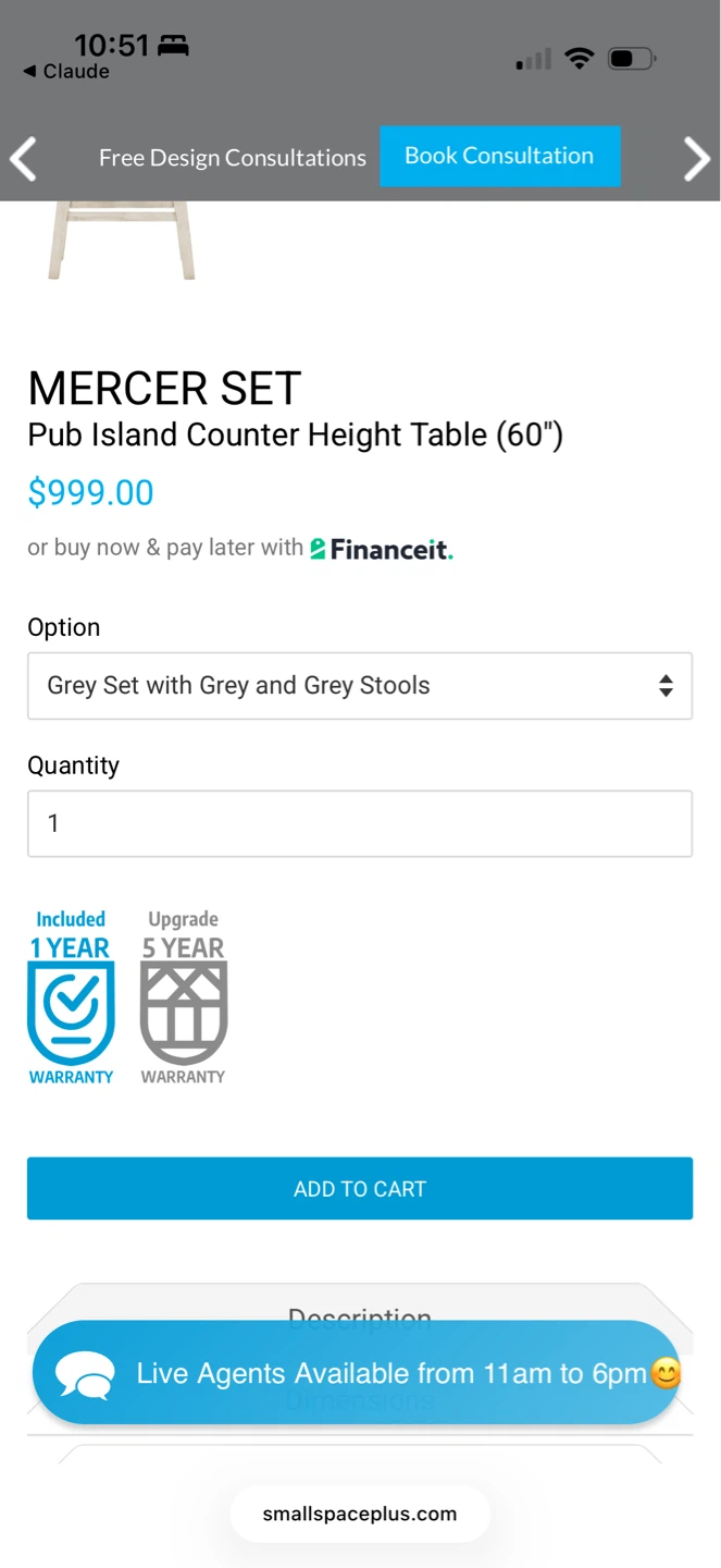 Modern Counter Height Dining Set (Table + 4 Stools) – Like New - photo 5