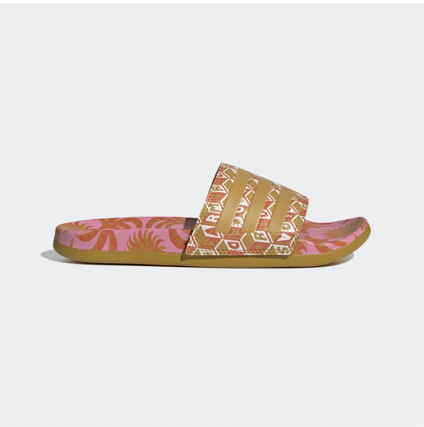 Adidas Adilette Comfort Slides Pink Floral Graphic - photo 3