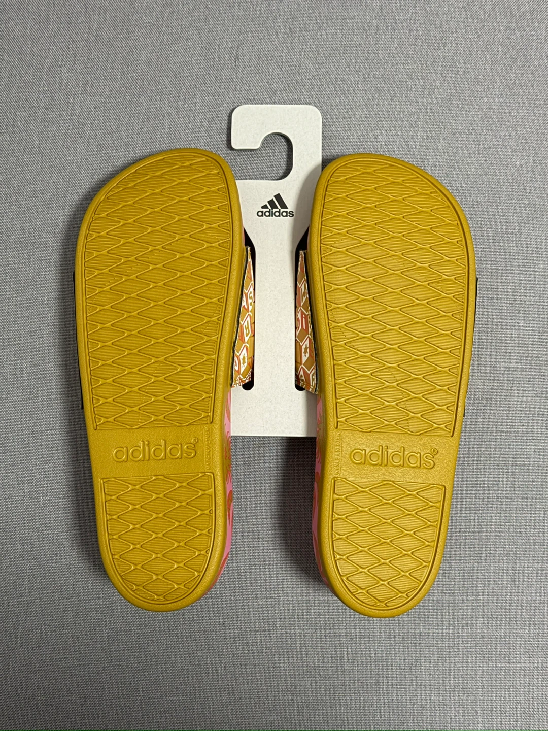 Adidas Adilette Comfort Slides Pink Floral Graphic - photo 5