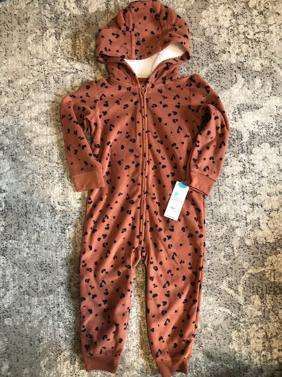 Brand new -  2pcs Carter's Baby Fleece Footed Pajamas with Hood