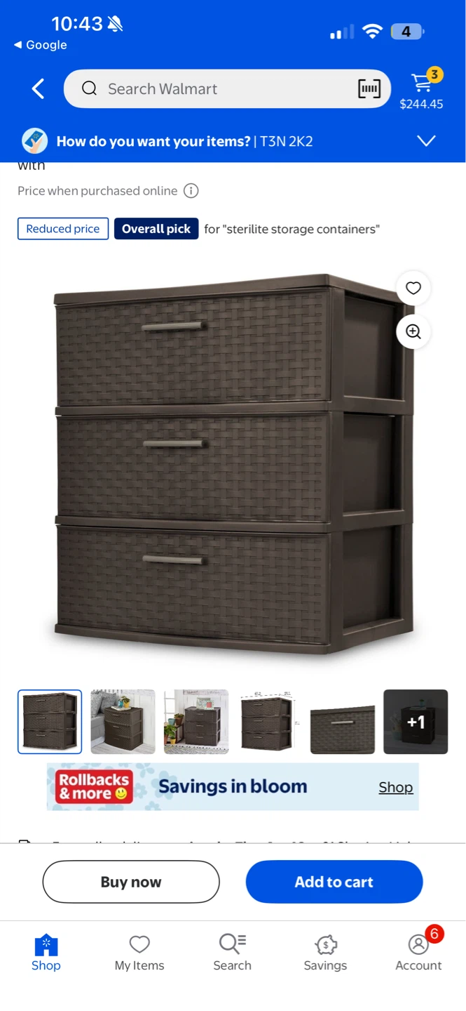 Sterilite 3-Drawer Storage Unit - photo 2