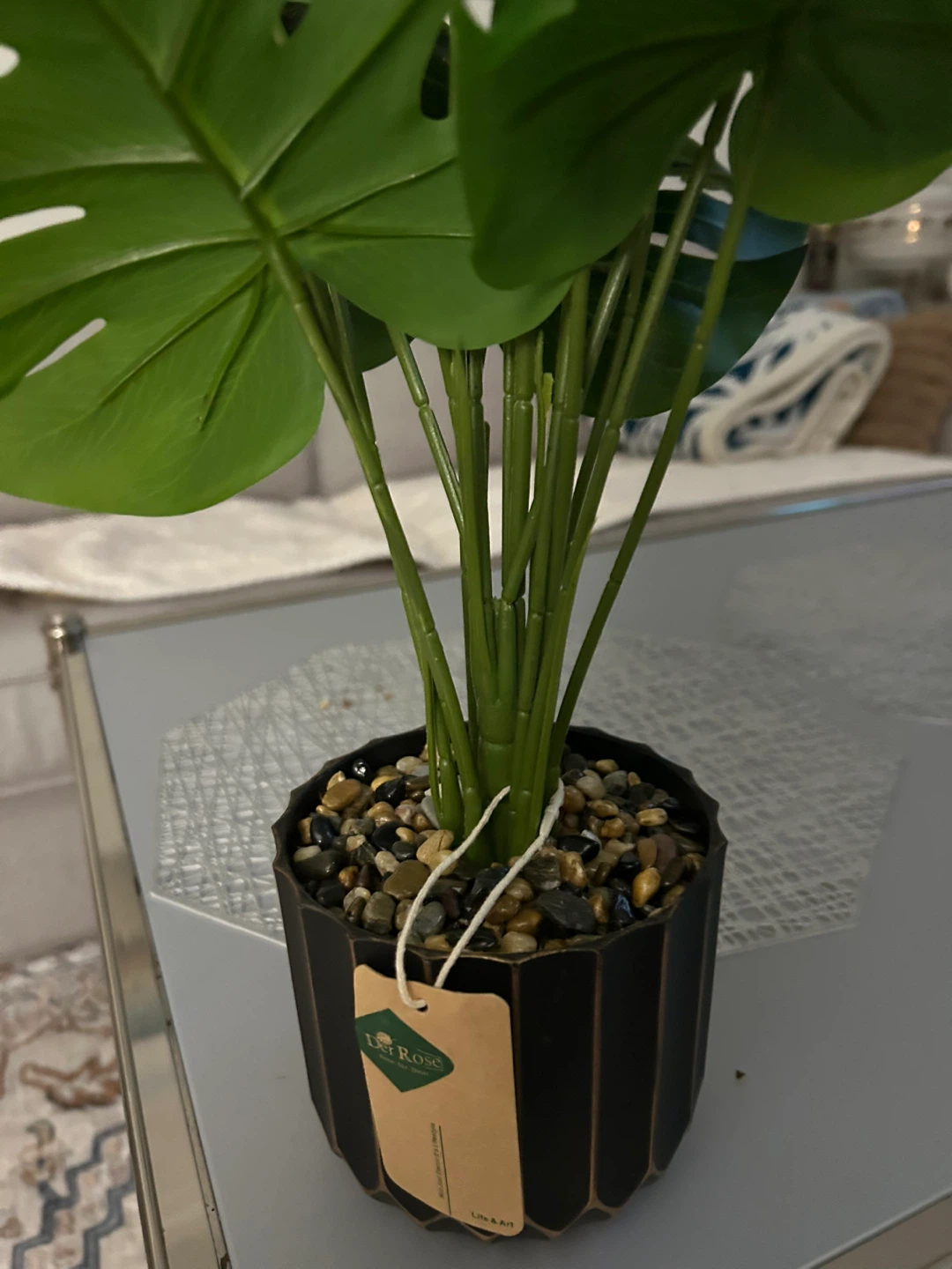 Der Rose Faux Monstera Plant in Decorative Pot - photo 2