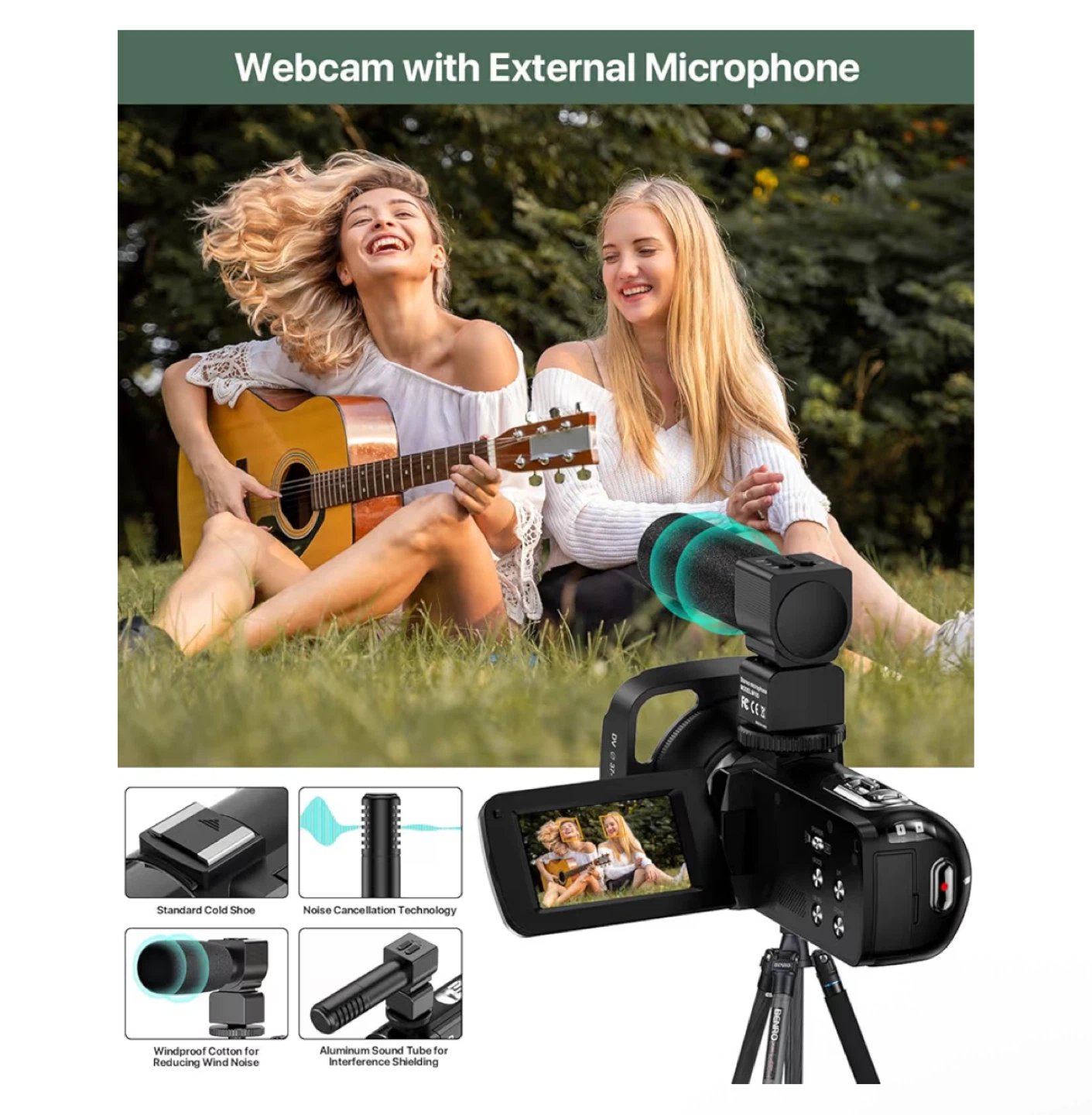 4K UHD Video Camera with 18X Digital Zoom and 3.0" Touch Screen - photo 5