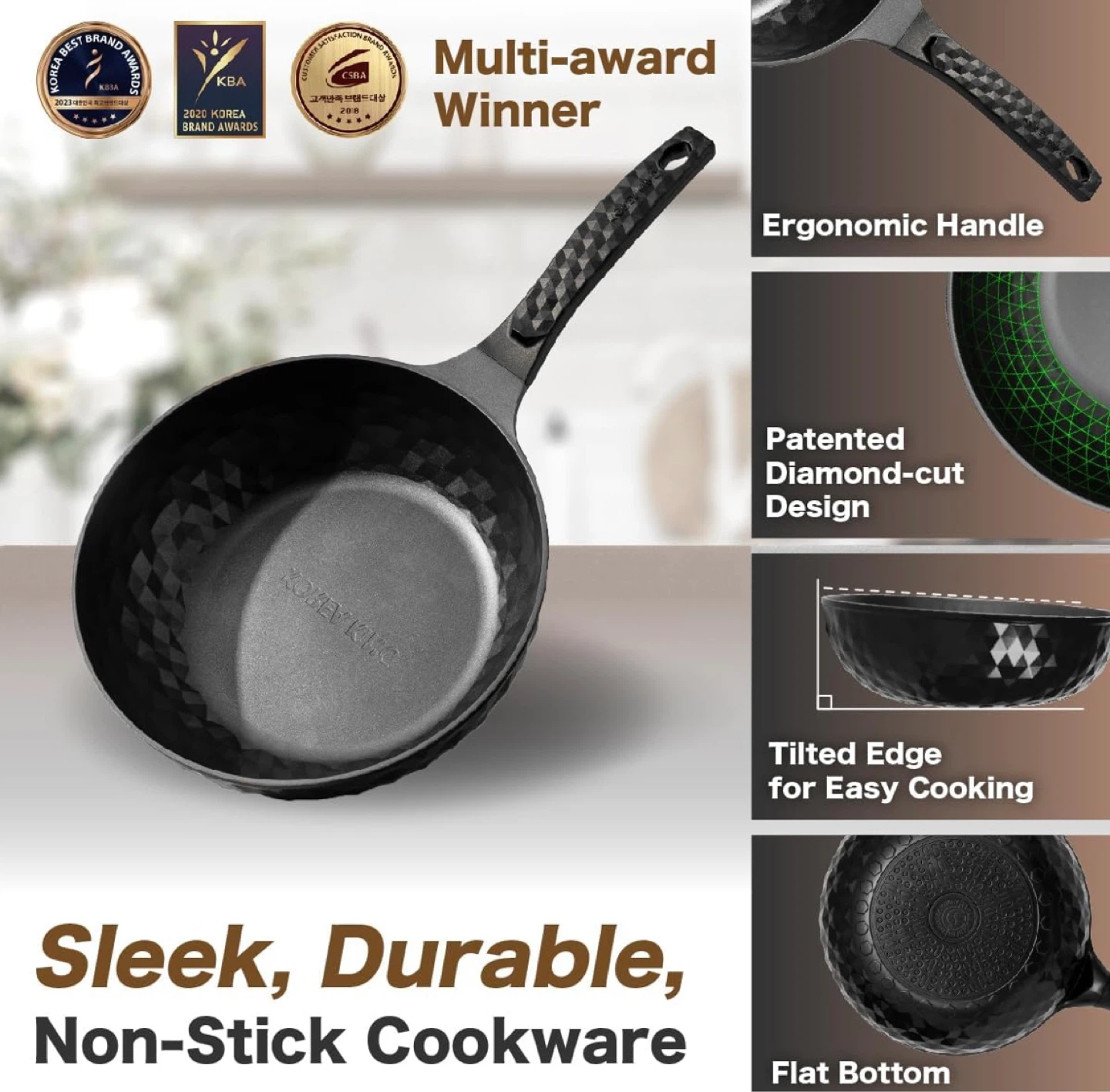 Diamond X Premium 11” Non Stick Wok Pan - Titanium Coated - photo 3