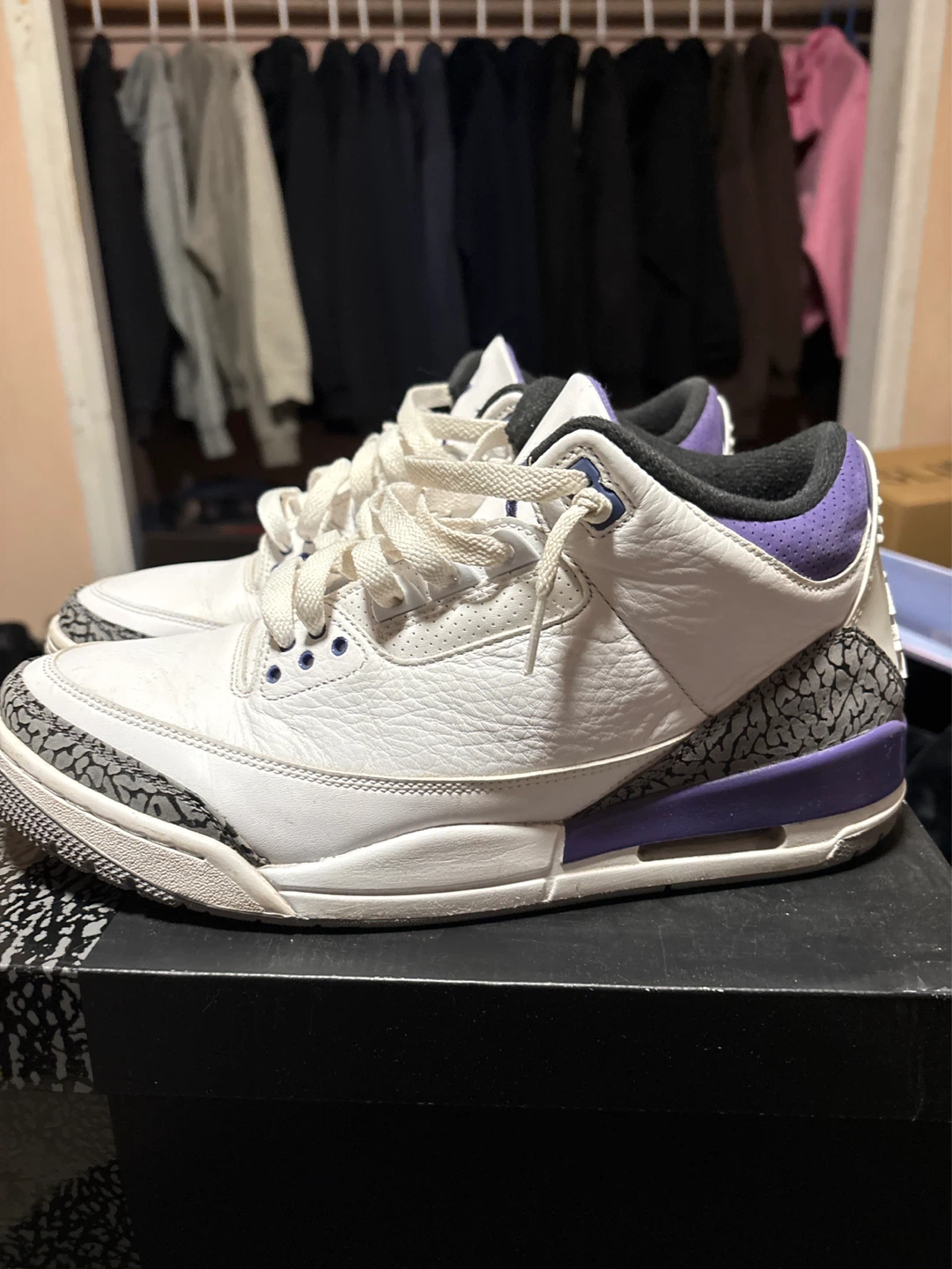 Jordan 3 Retro Purple Sneakers - photo 2