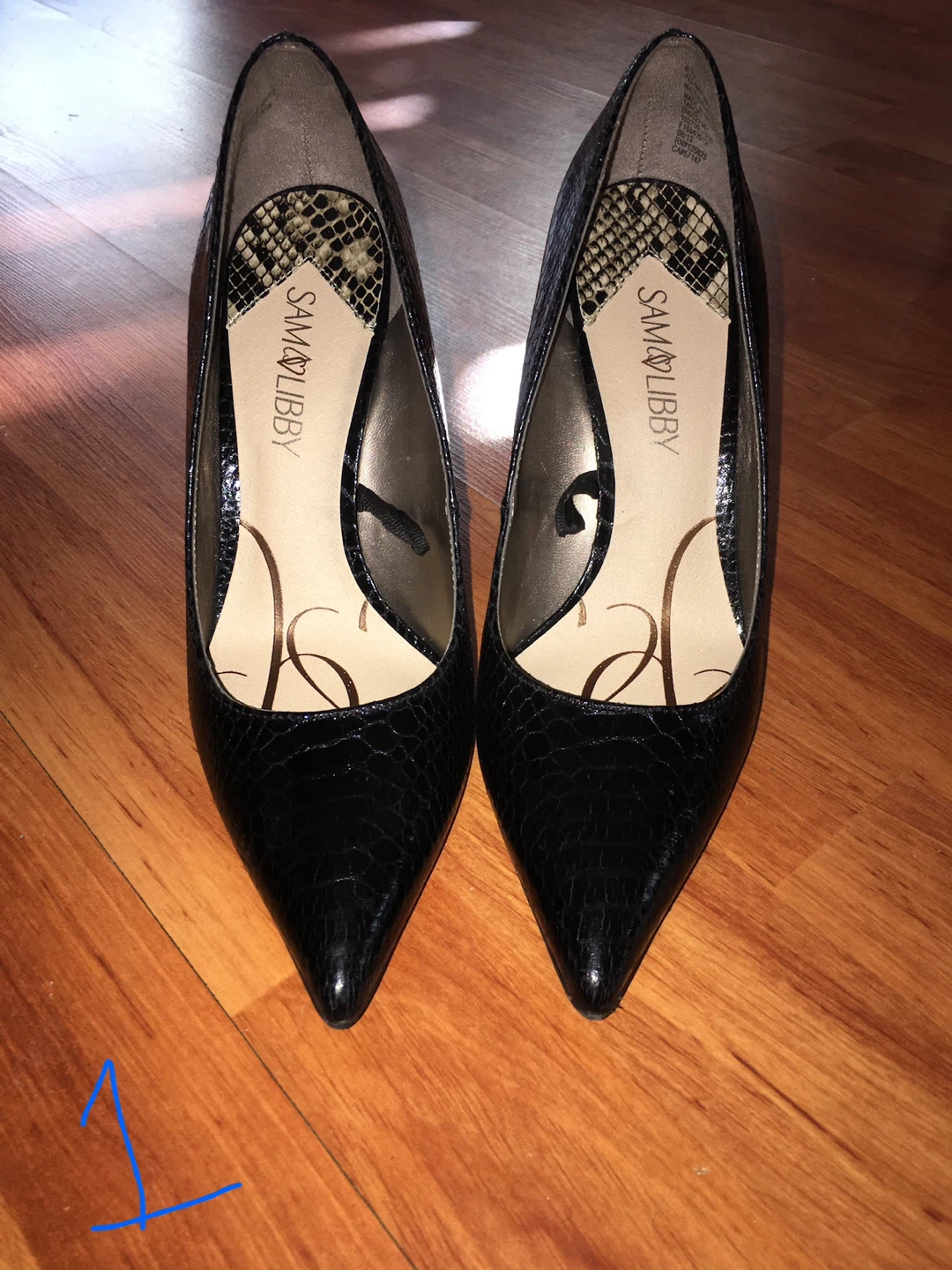 black high heels
