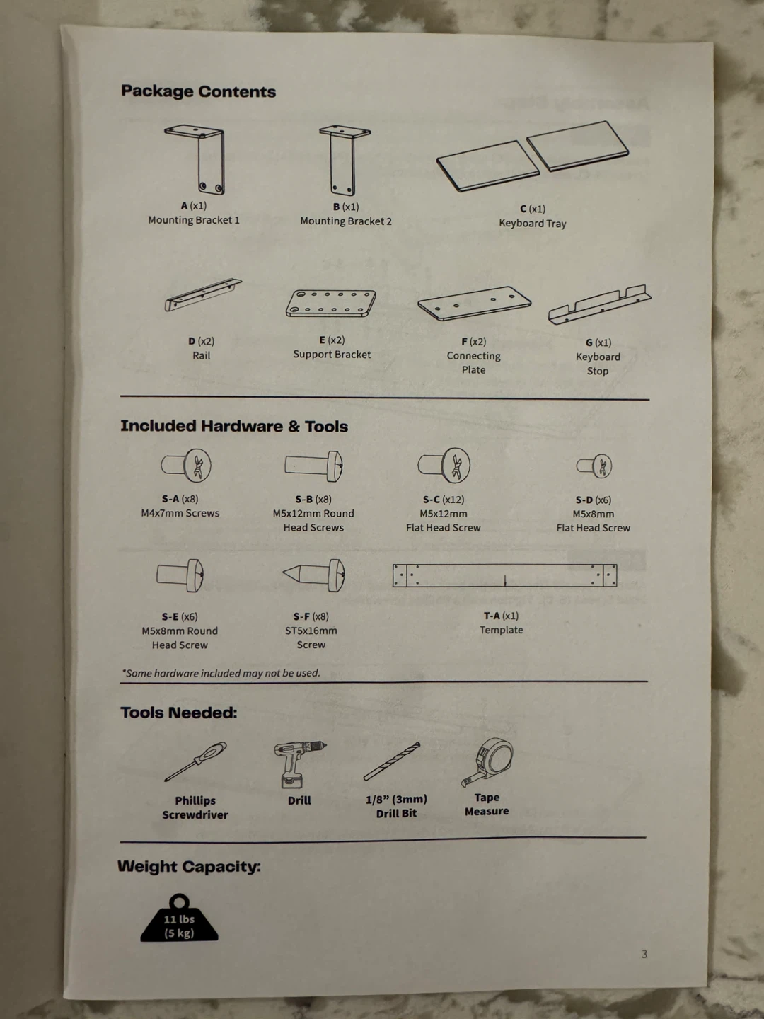 VIVO Under Desk Keyboard Tray - photo 3