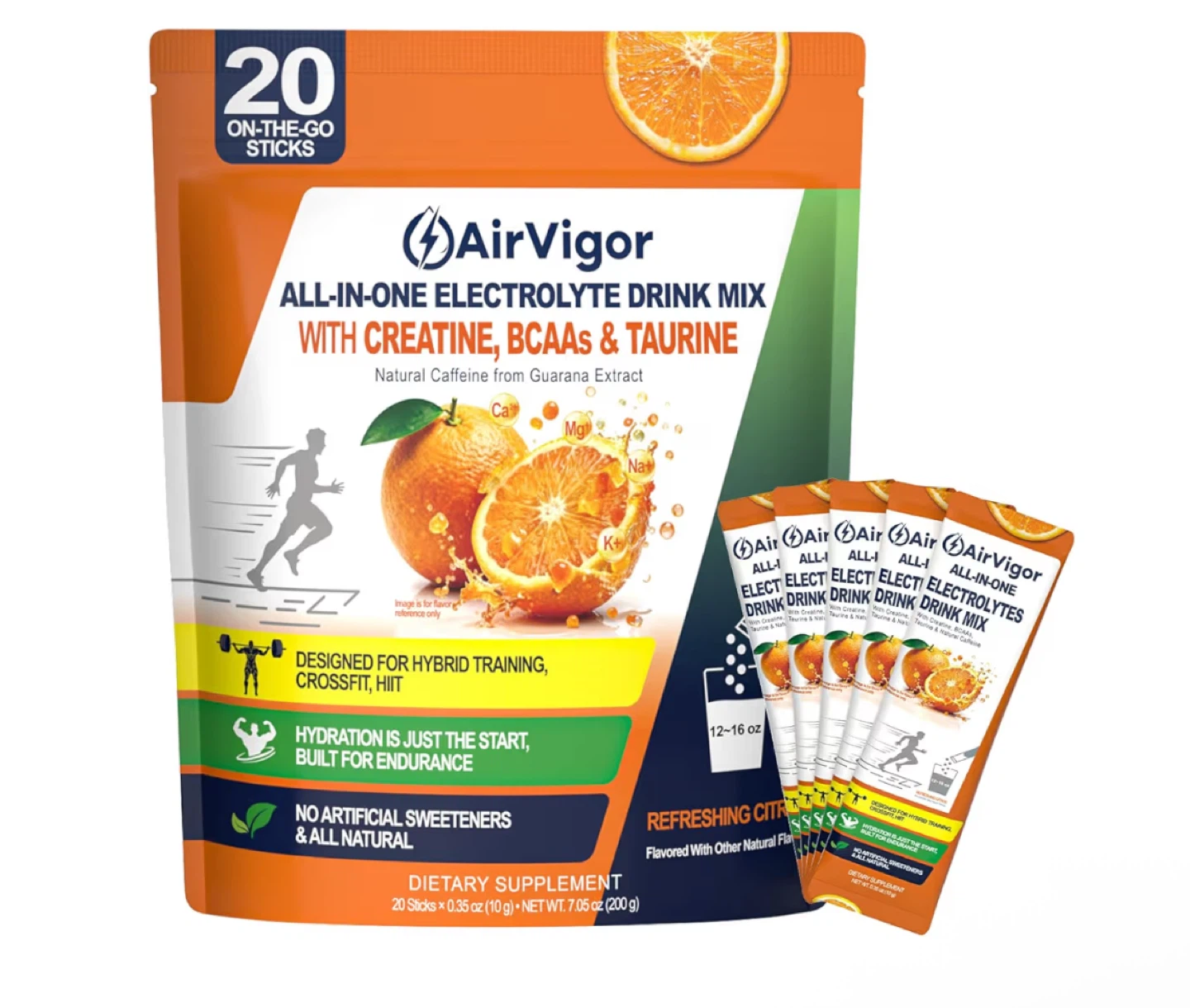 All-in-One Electrolyte Drink Mix - Refreshing Citrus - 20 Sticks - photo 2
