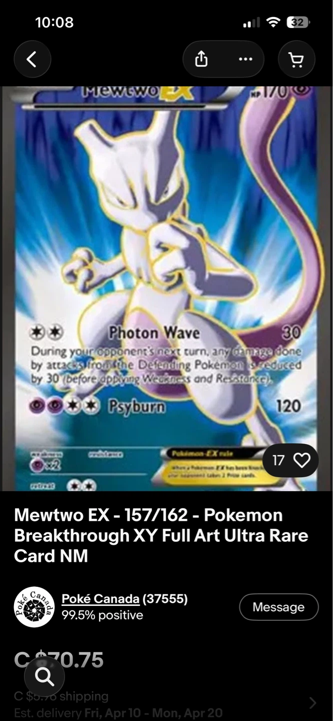 2015 Mewtwo EX 157/162 - photo 3