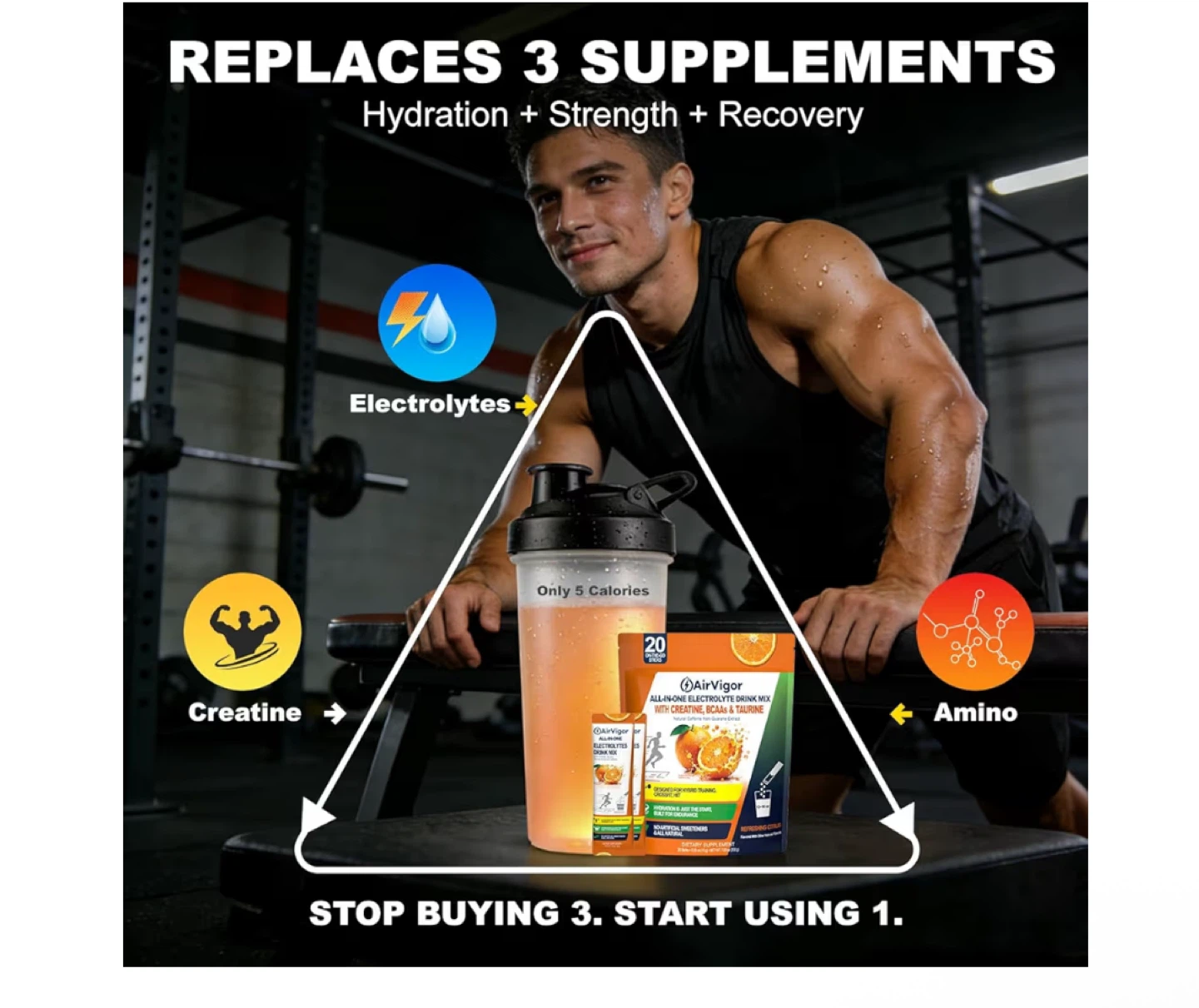 All-in-One Electrolyte Drink Mix - Refreshing Citrus - 20 Sticks - photo 3